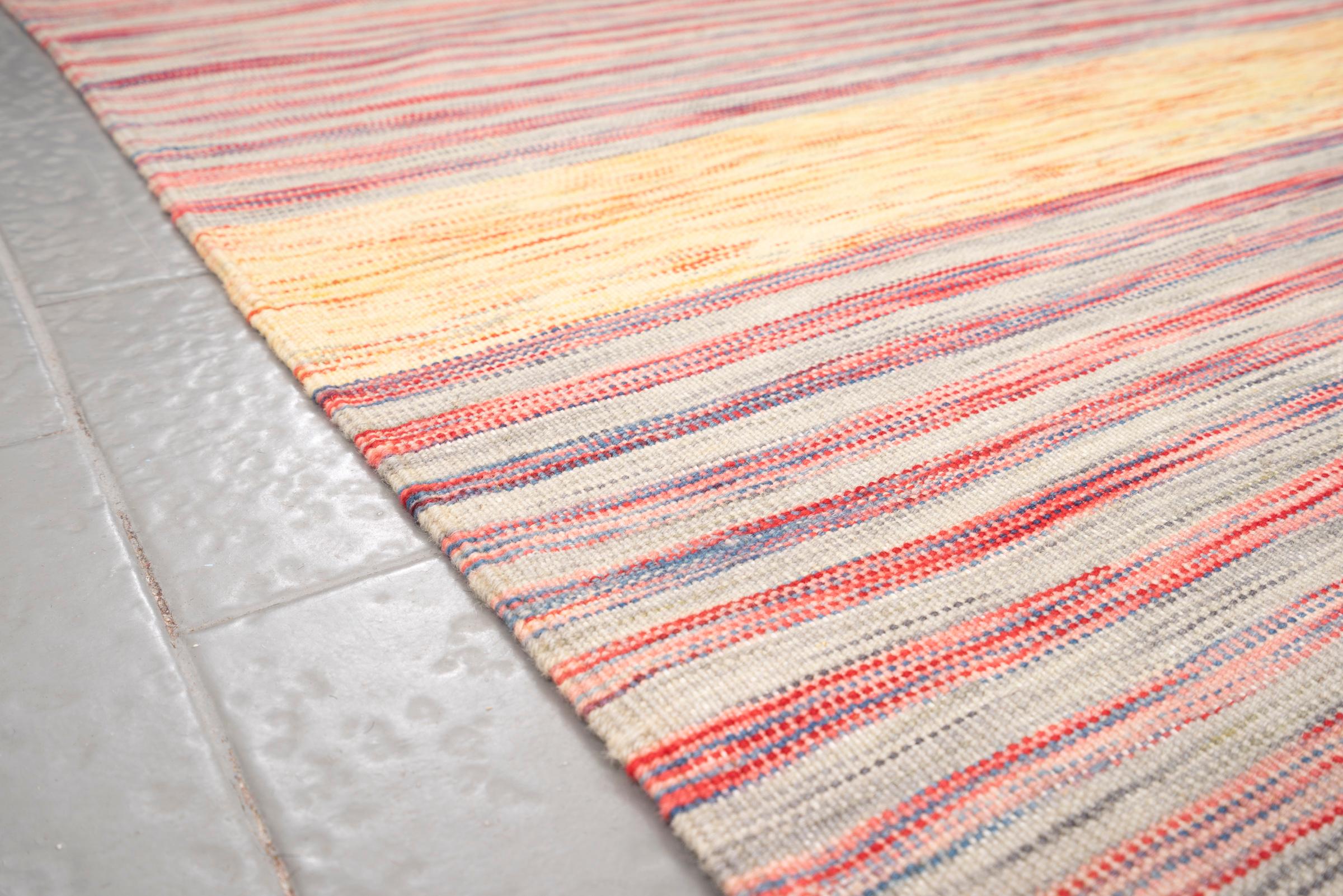 New Weave Fine Mazandaran Minimalist Alborz Dawn Persian Kilim Rug