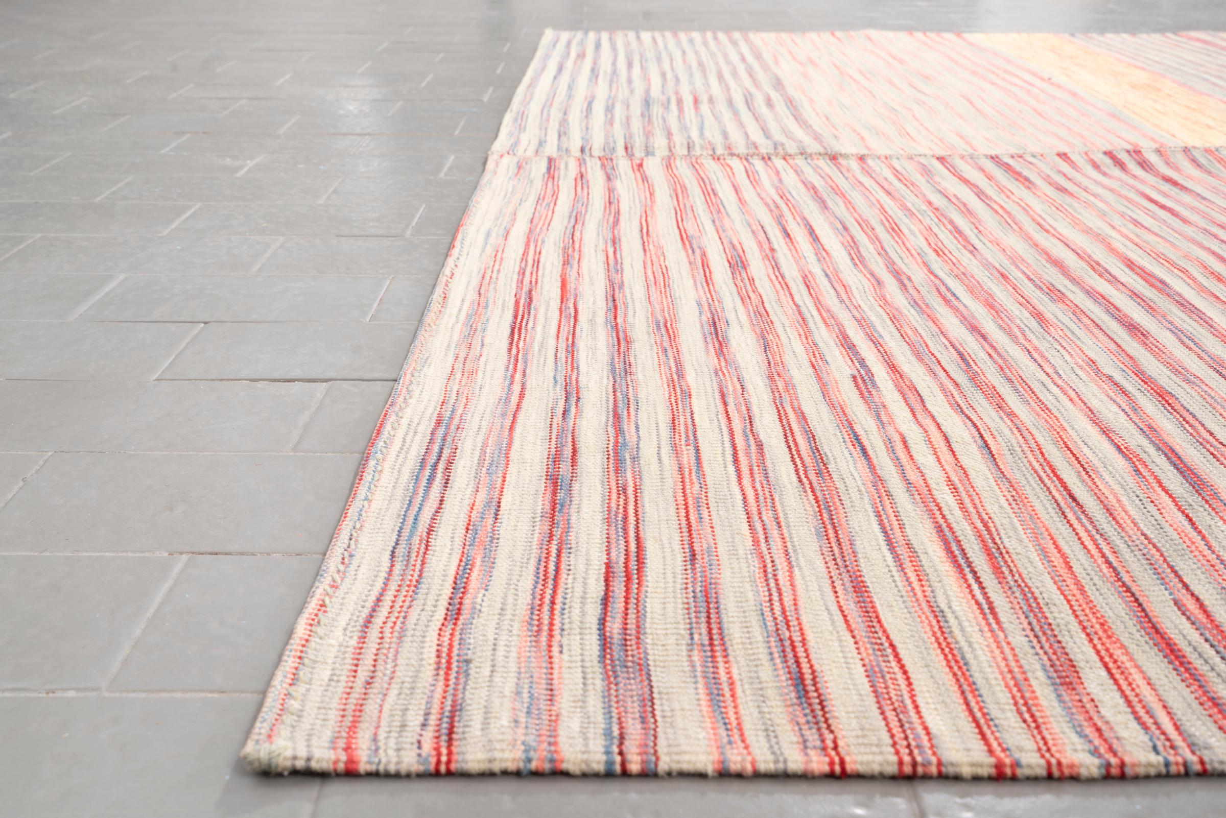 New Weave Fine Mazandaran Minimalist Alborz Dawn Persian Kilim Rug