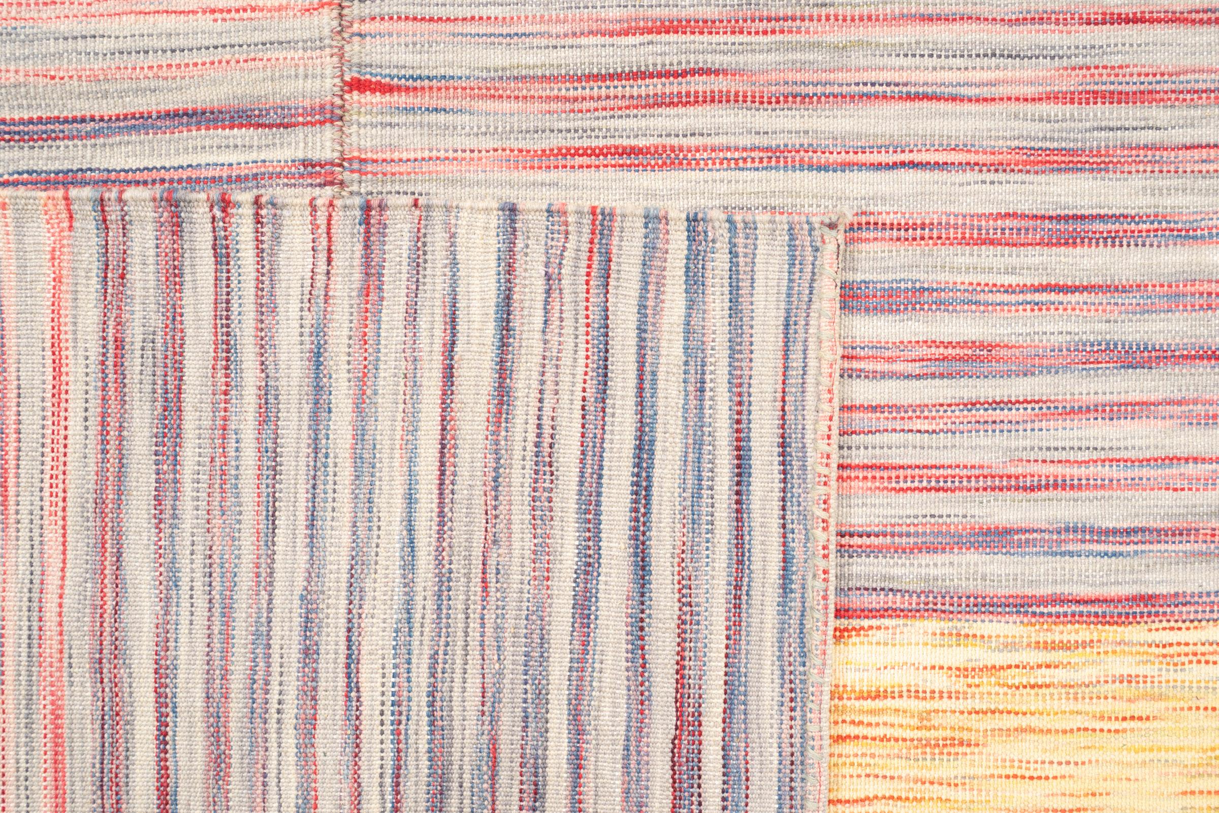 New Weave Fine Mazandaran Minimalist Alborz Dawn Persian Kilim Rug