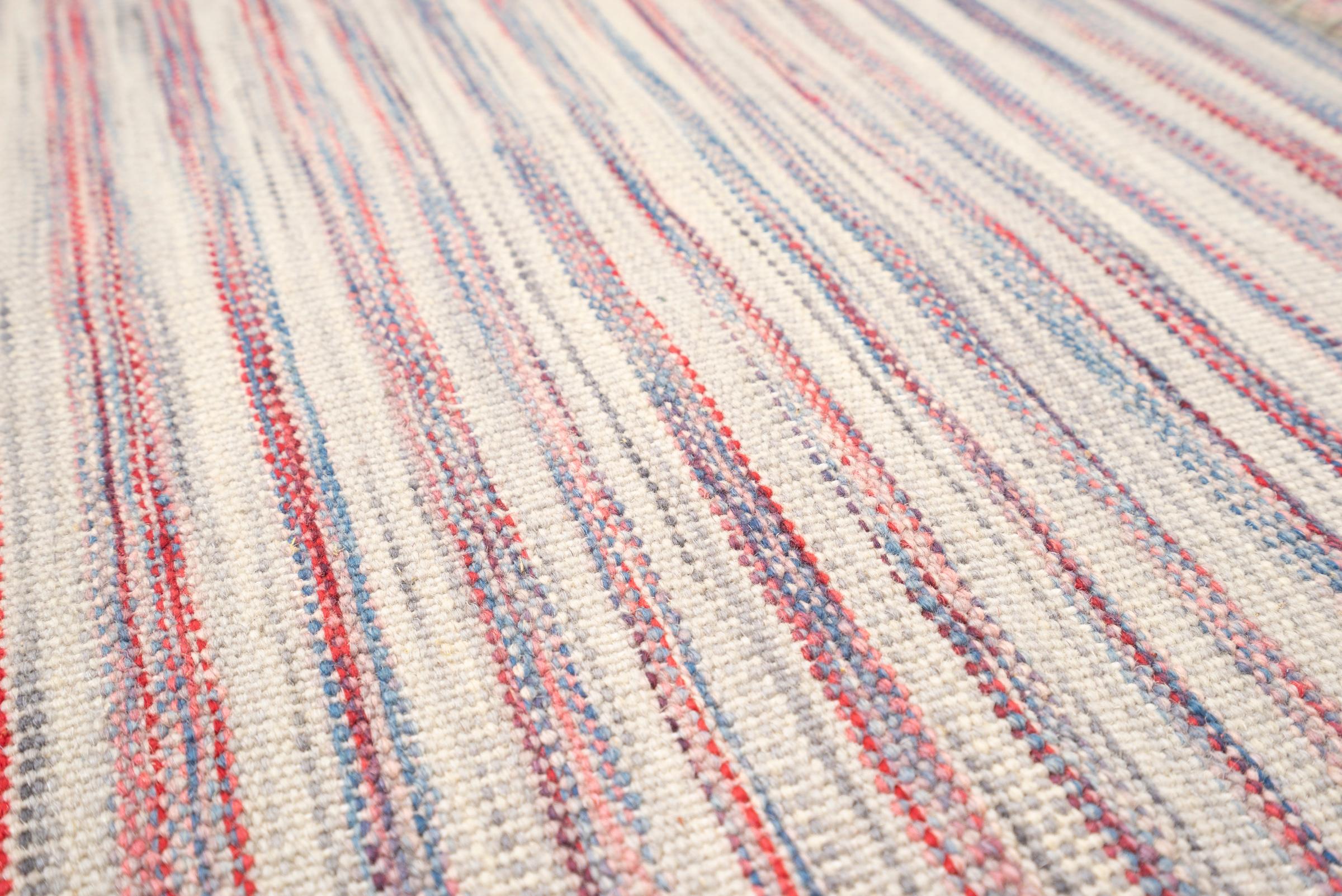 New Weave Fine Mazandaran Minimalist Alborz Dawn Persian Kilim Rug