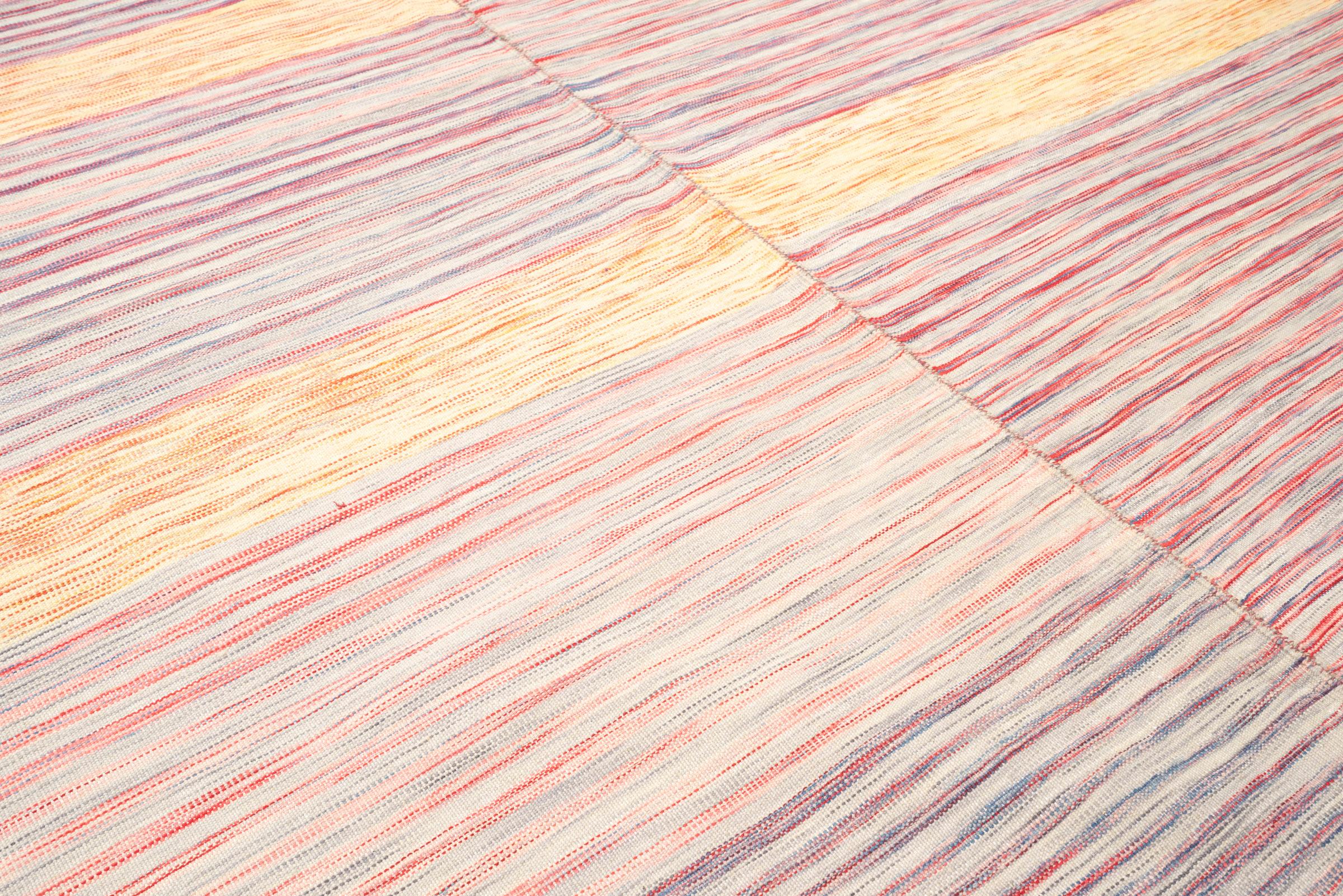 New Weave Fine Mazandaran Minimalist Alborz Dawn Persian Kilim Rug