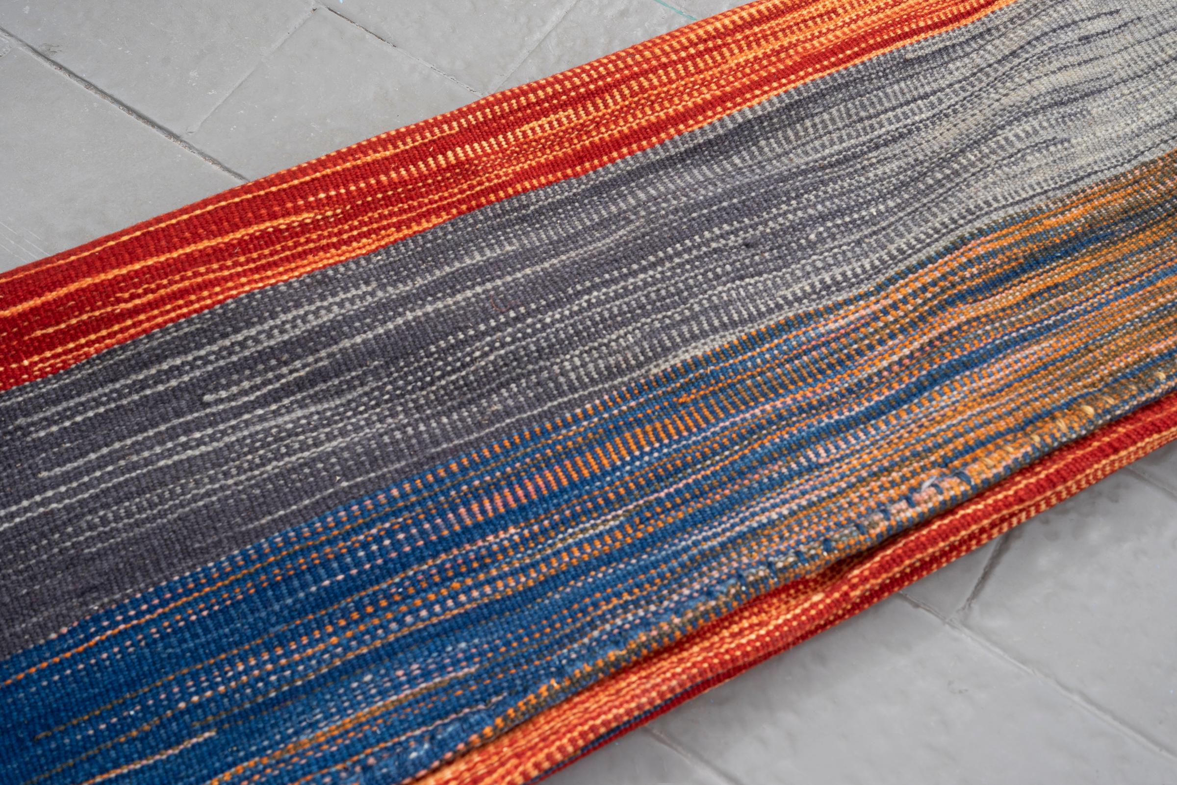New Weave Fine Mazandaran Minimalist Stripes Persian Kilim Rug
