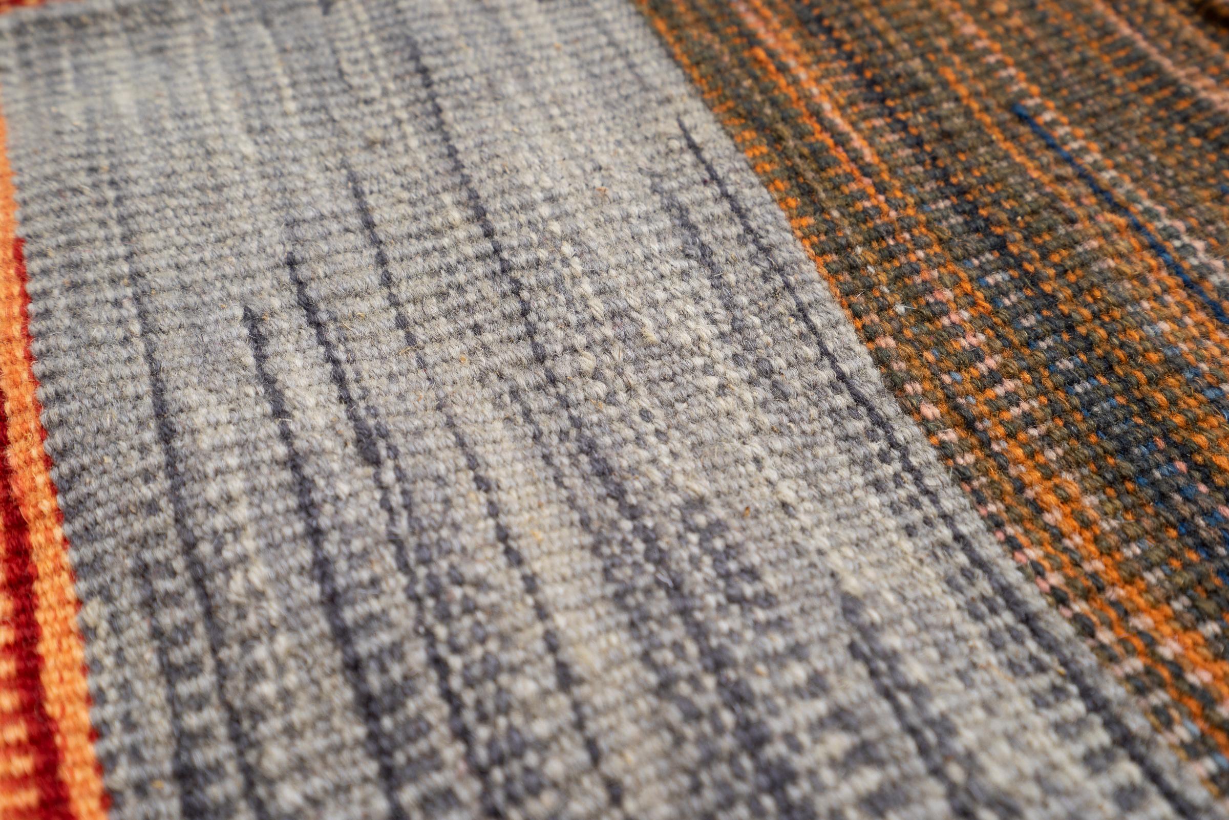 New Weave Fine Mazandaran Minimalist Stripes Persian Kilim Rug
