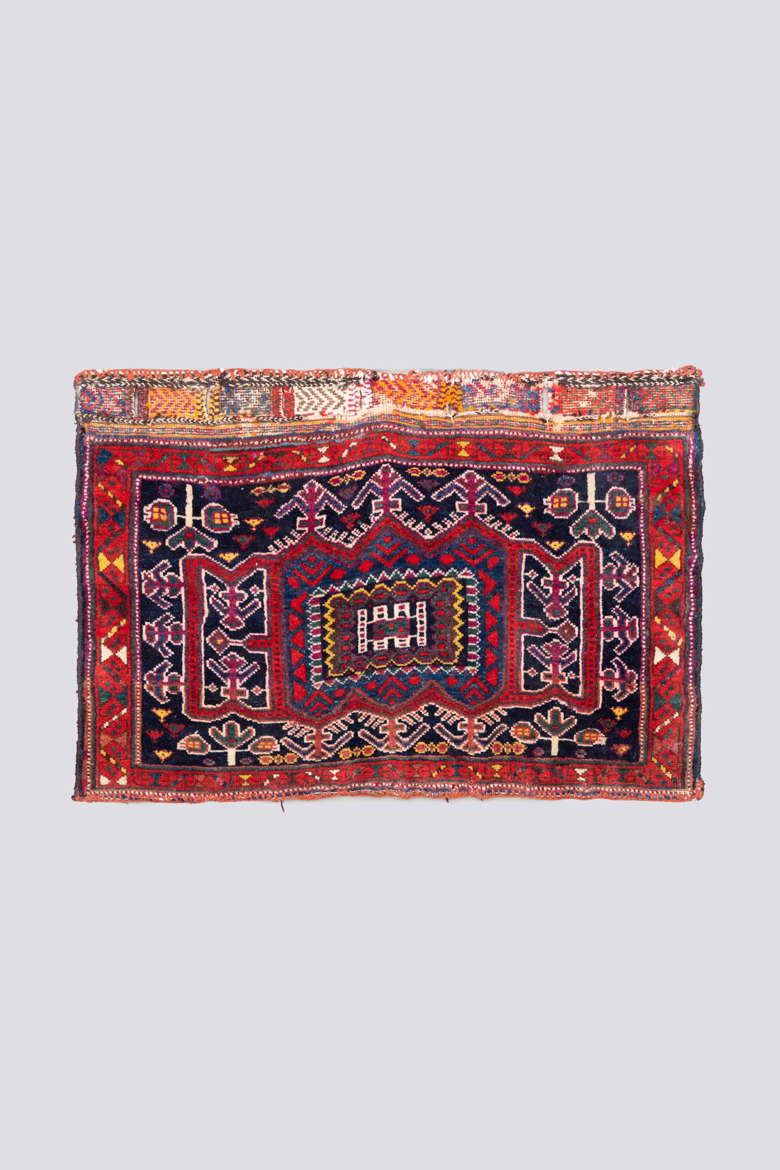 Antique Afshar Citadel Carpet Saddlebag Face 1 0.5SQM