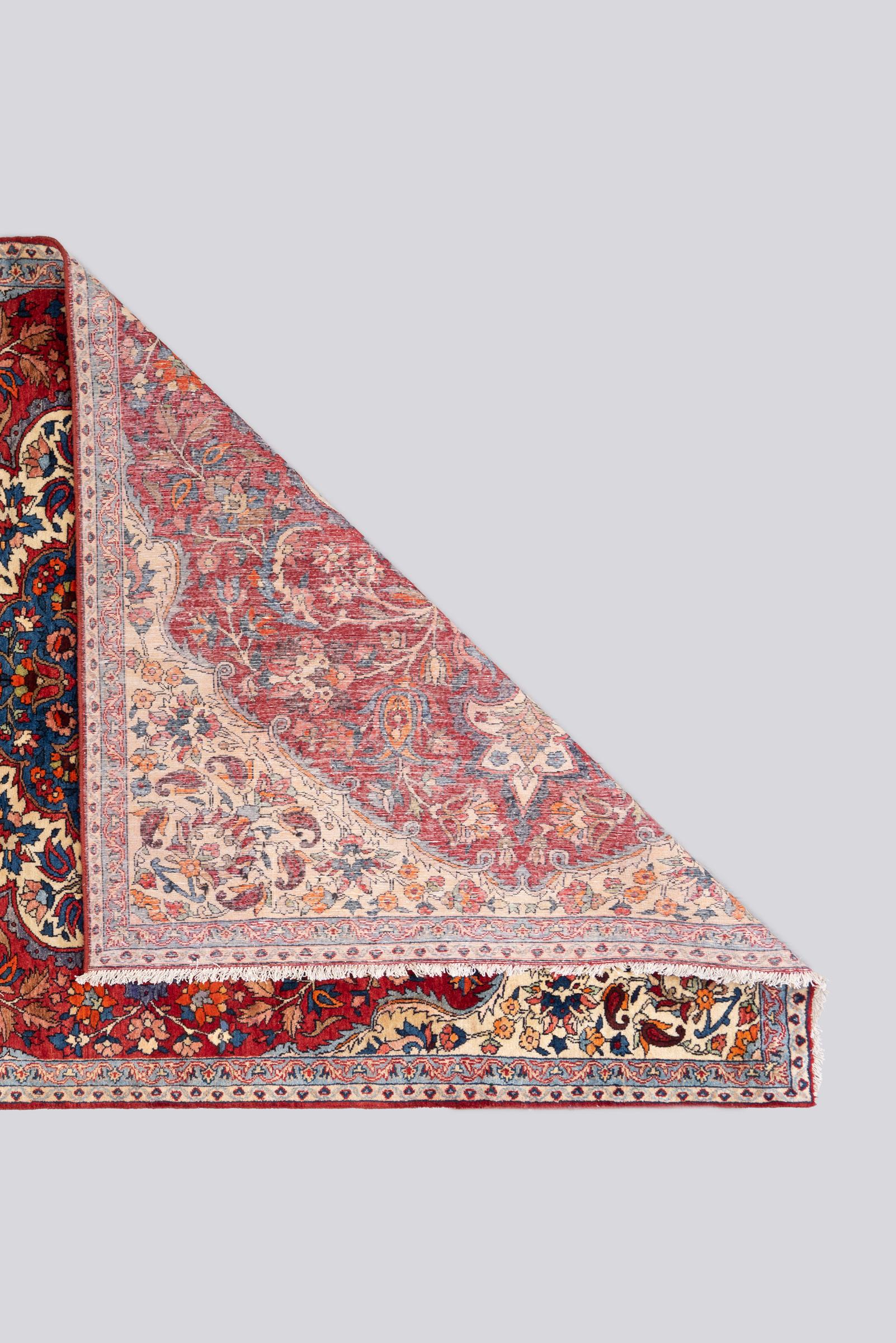 Antique Bakhtiari Lachak Toranj Persian Rug