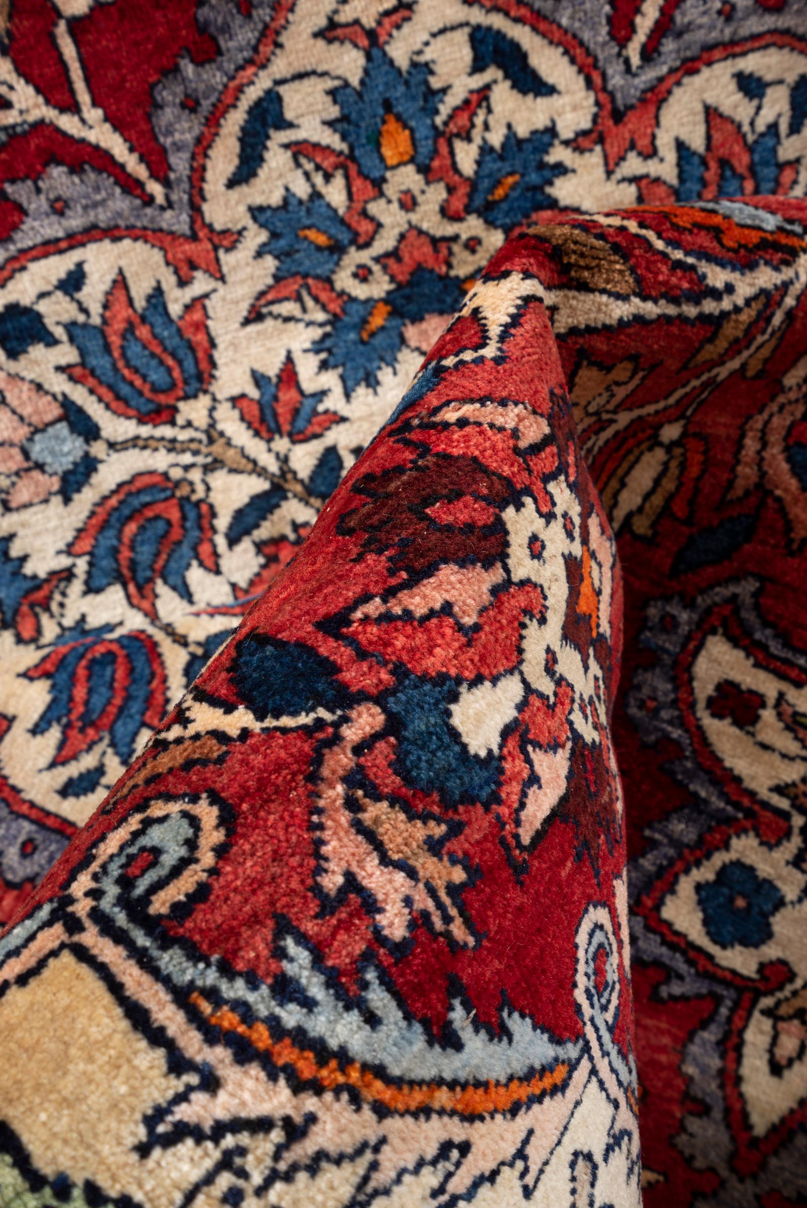 Antique Bakhtiari Lachak Toranj Persian Rug