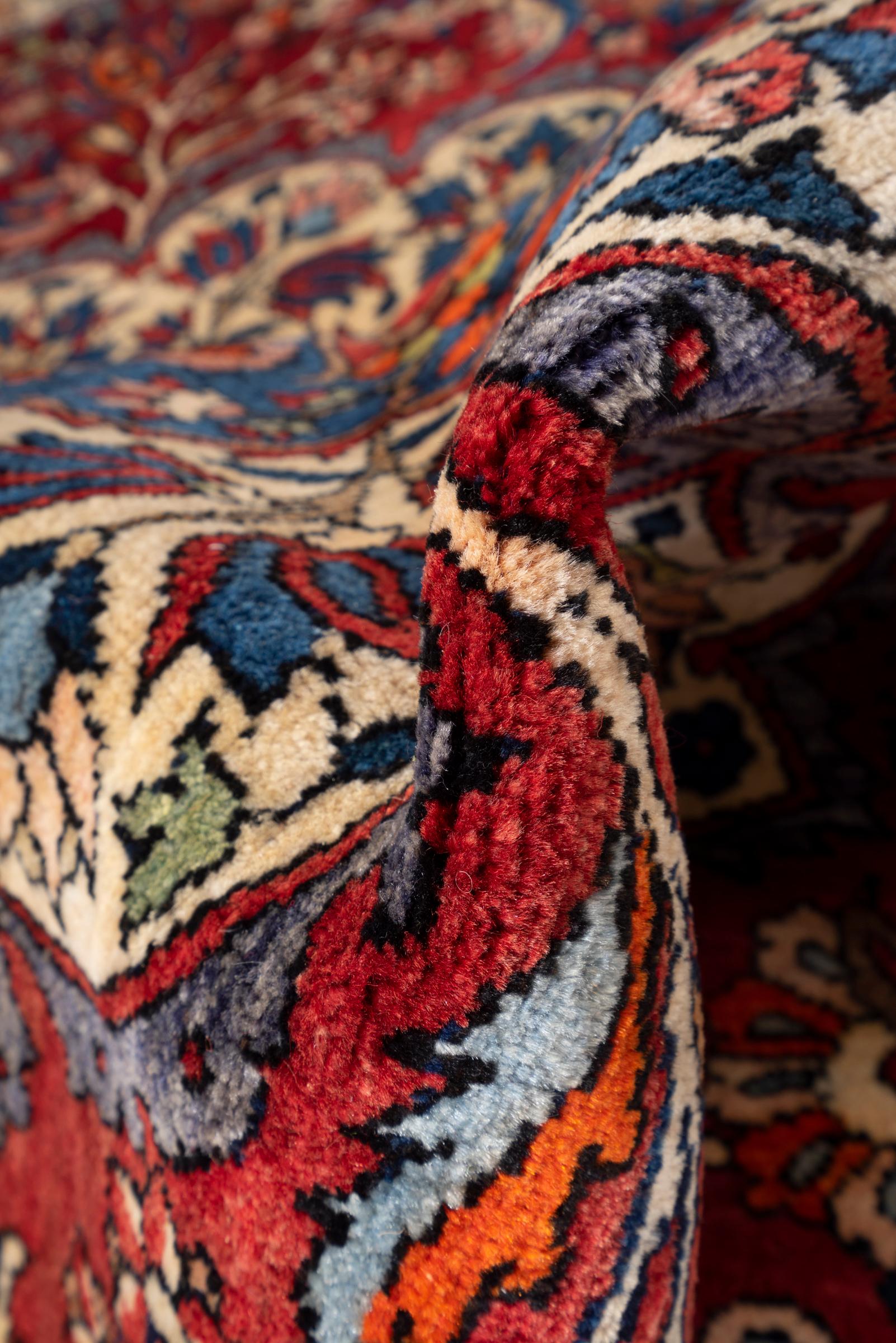 Antique Bakhtiari Lachak Toranj Persian Rug