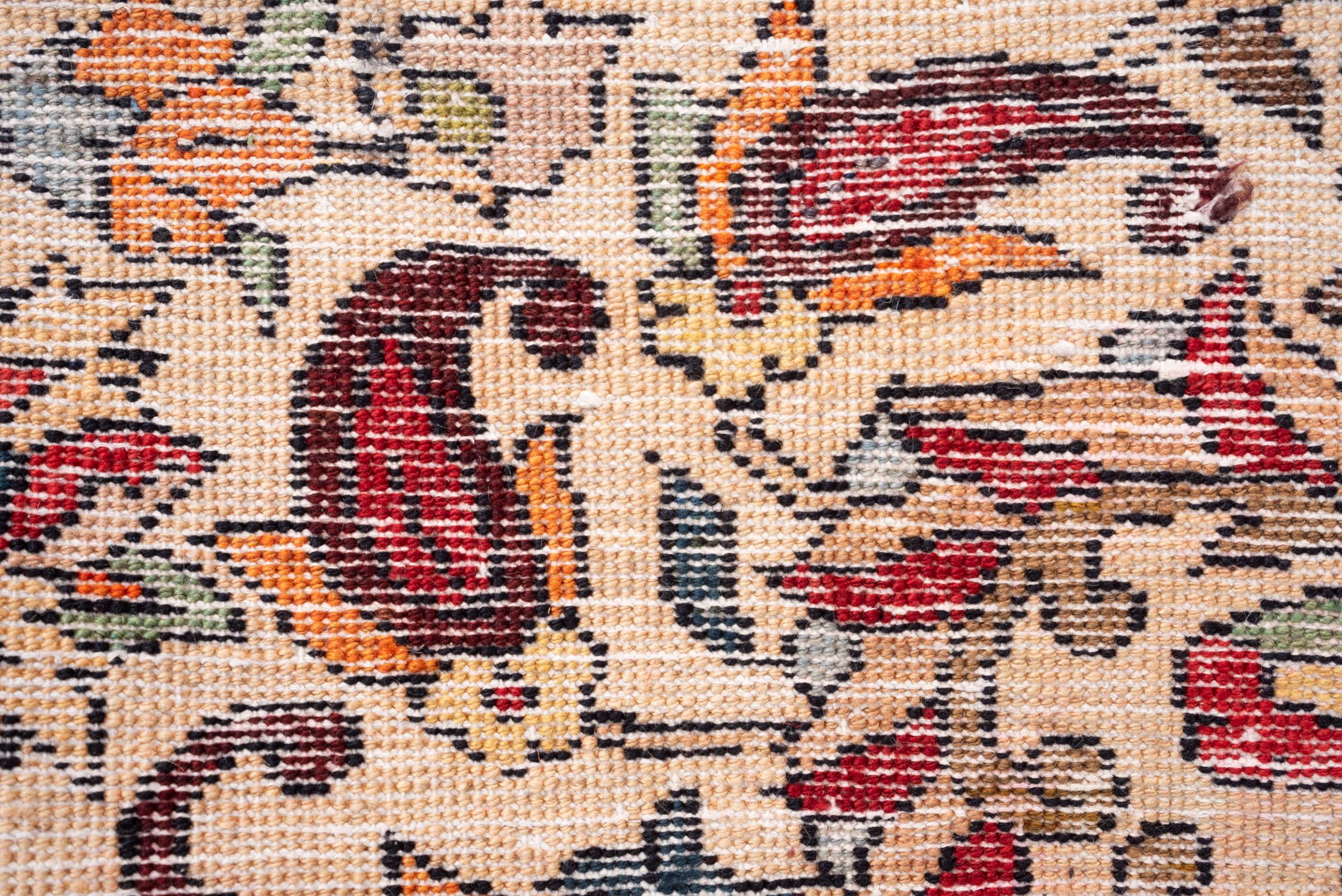 Antique Bakhtiari Lachak Toranj Persian Rug