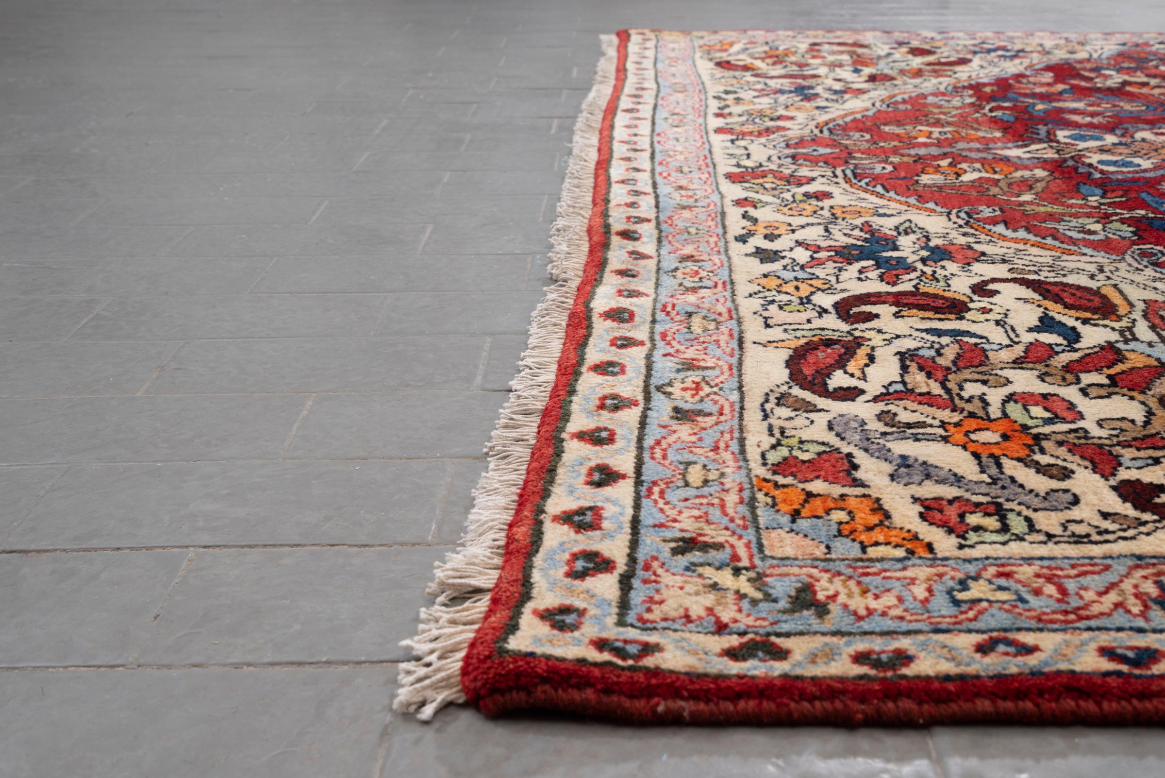 Antique Bakhtiari Lachak Toranj Persian Rug