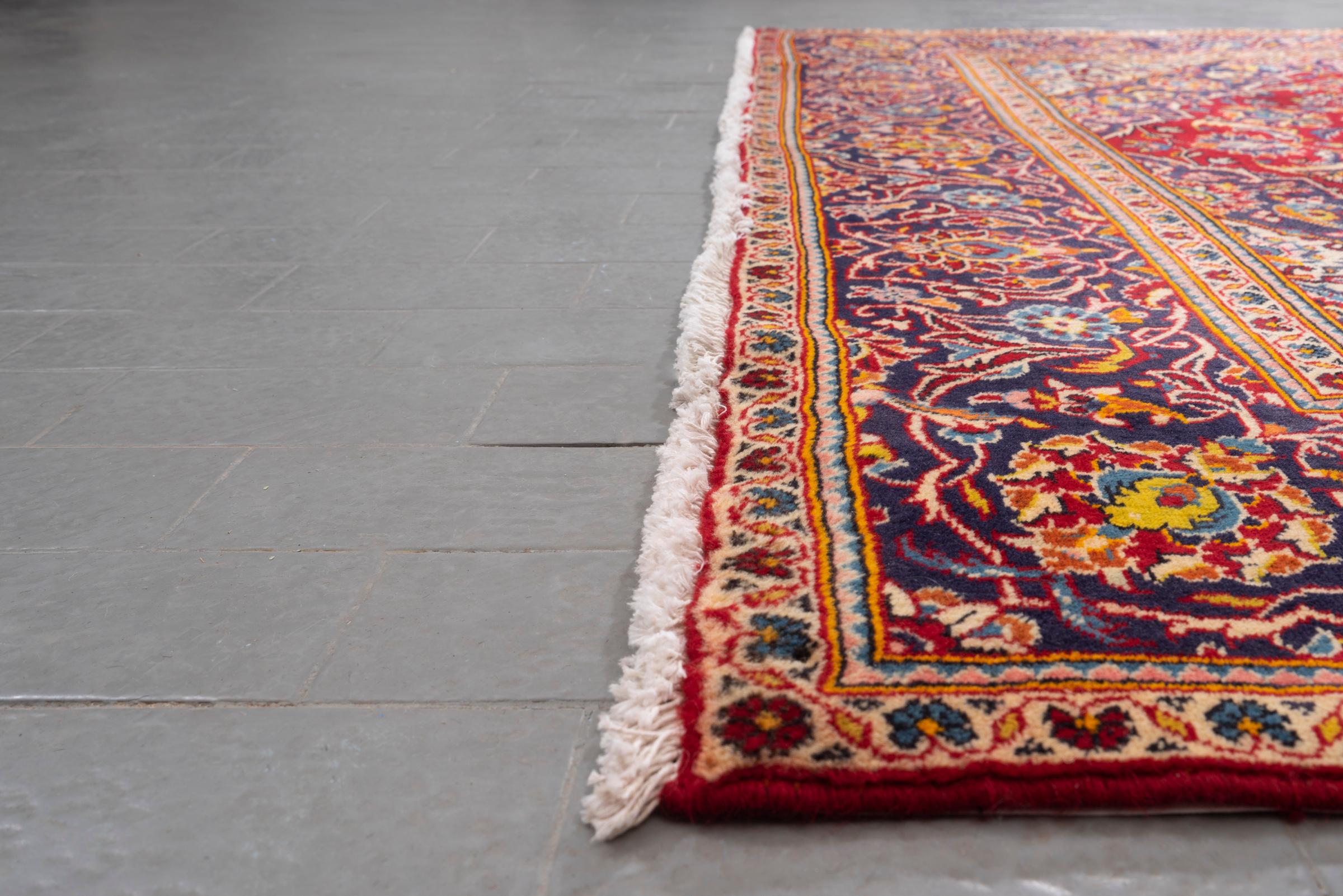 Vintage Ardakan Floral Lachak Toranj Persian Rug