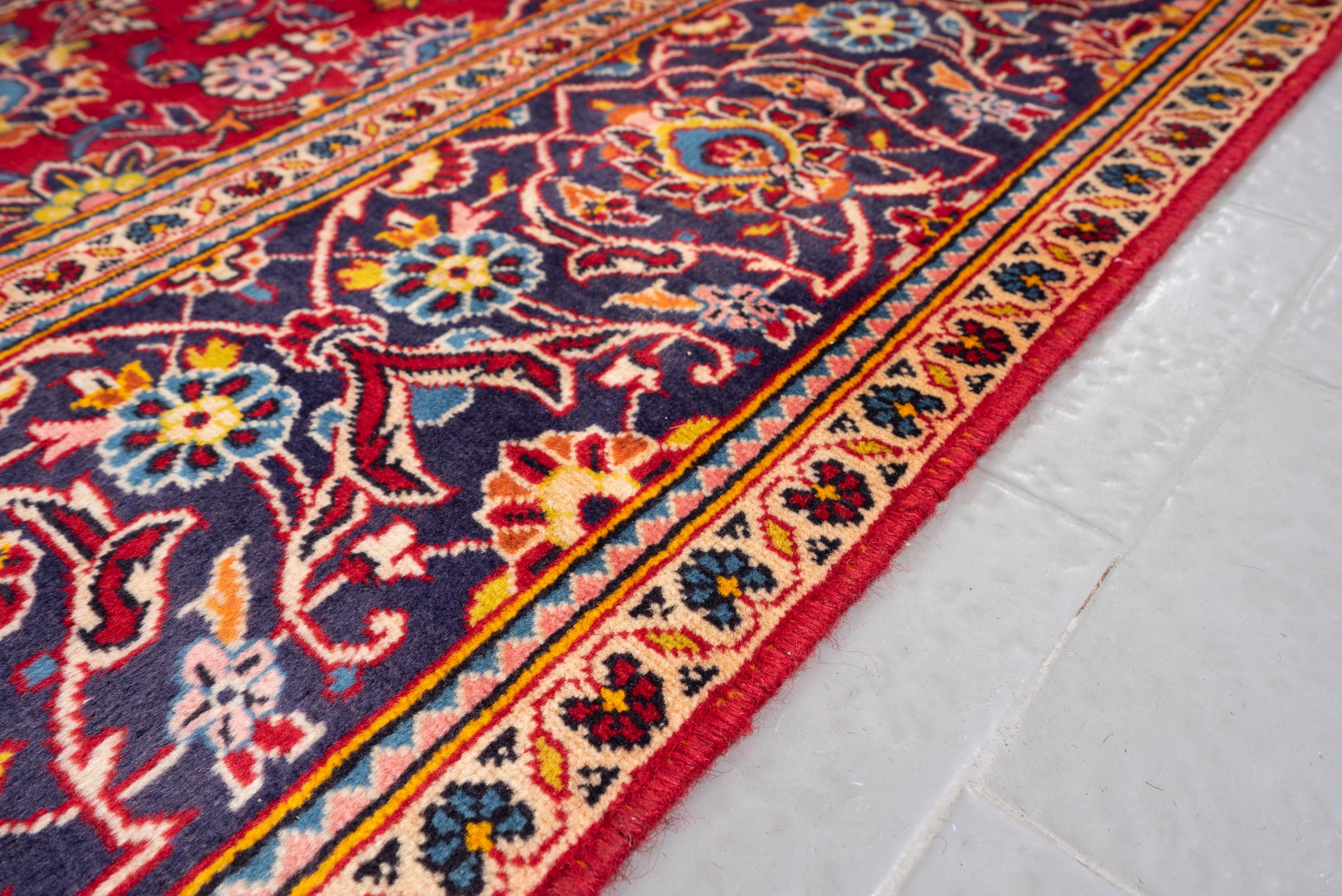 Vintage Ardakan Floral Lachak Toranj Persian Rug