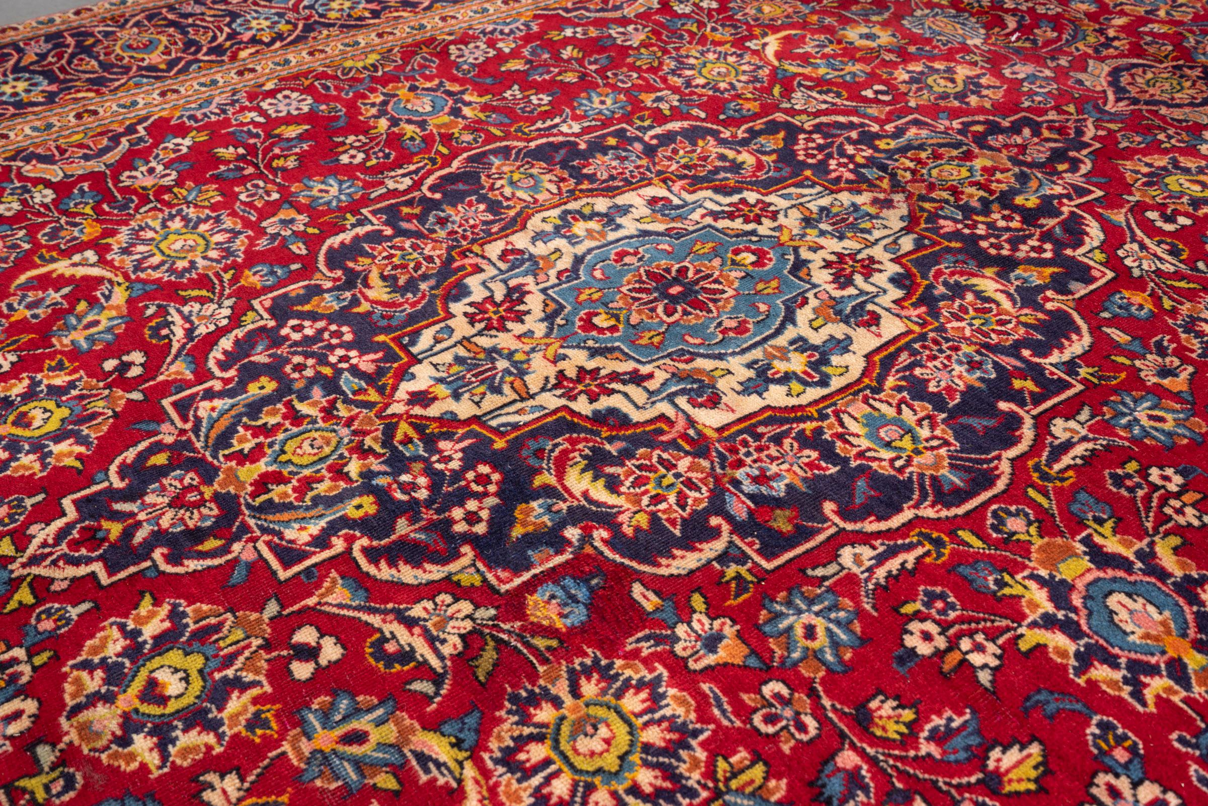 Vintage Ardakan Floral Lachak Toranj Persian Rug