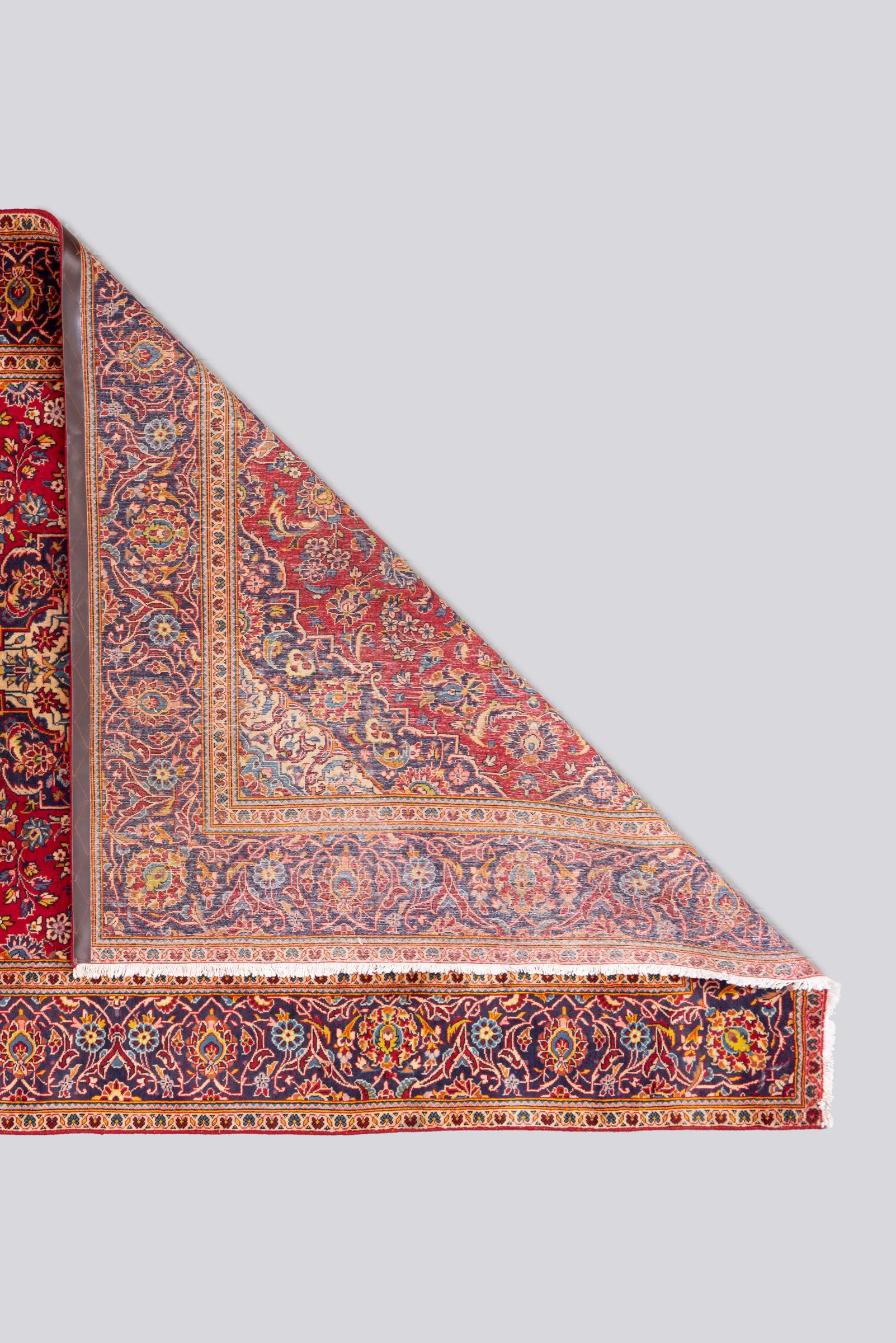 Vintage Ardakan Floral Lachak Toranj Persian Rug