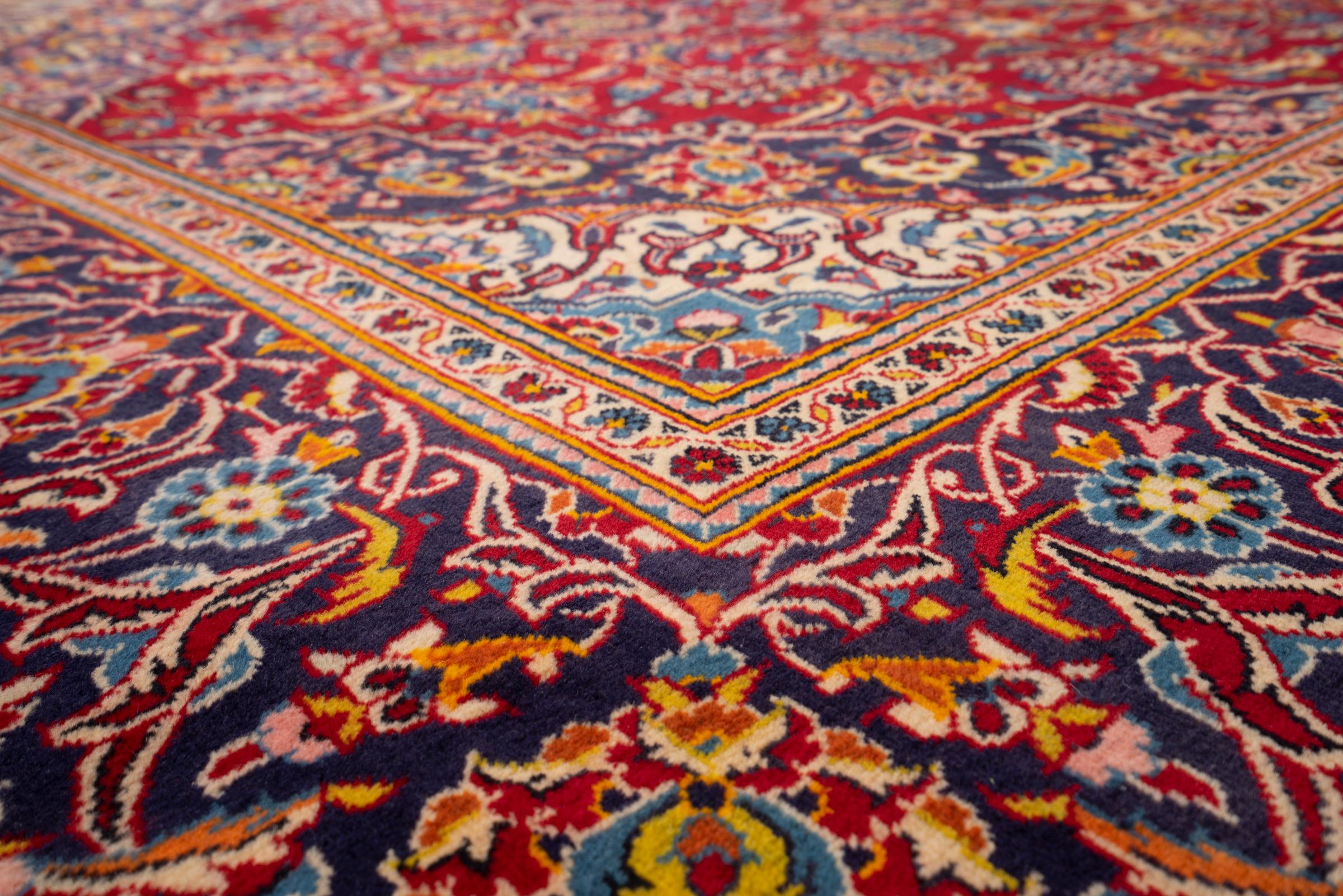 Vintage Ardakan Floral Lachak Toranj Persian Rug