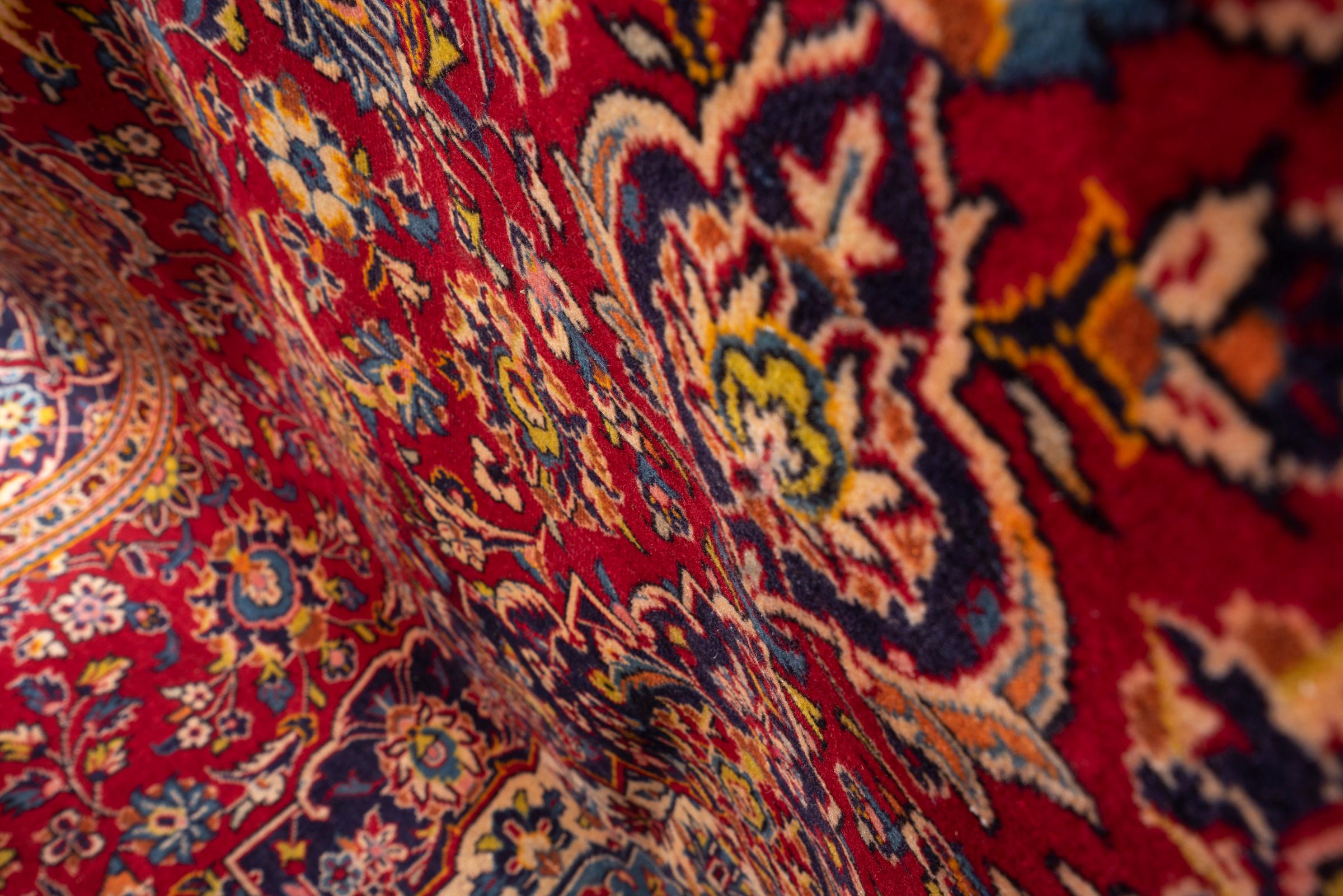 Vintage Ardakan Floral Lachak Toranj Persian Rug