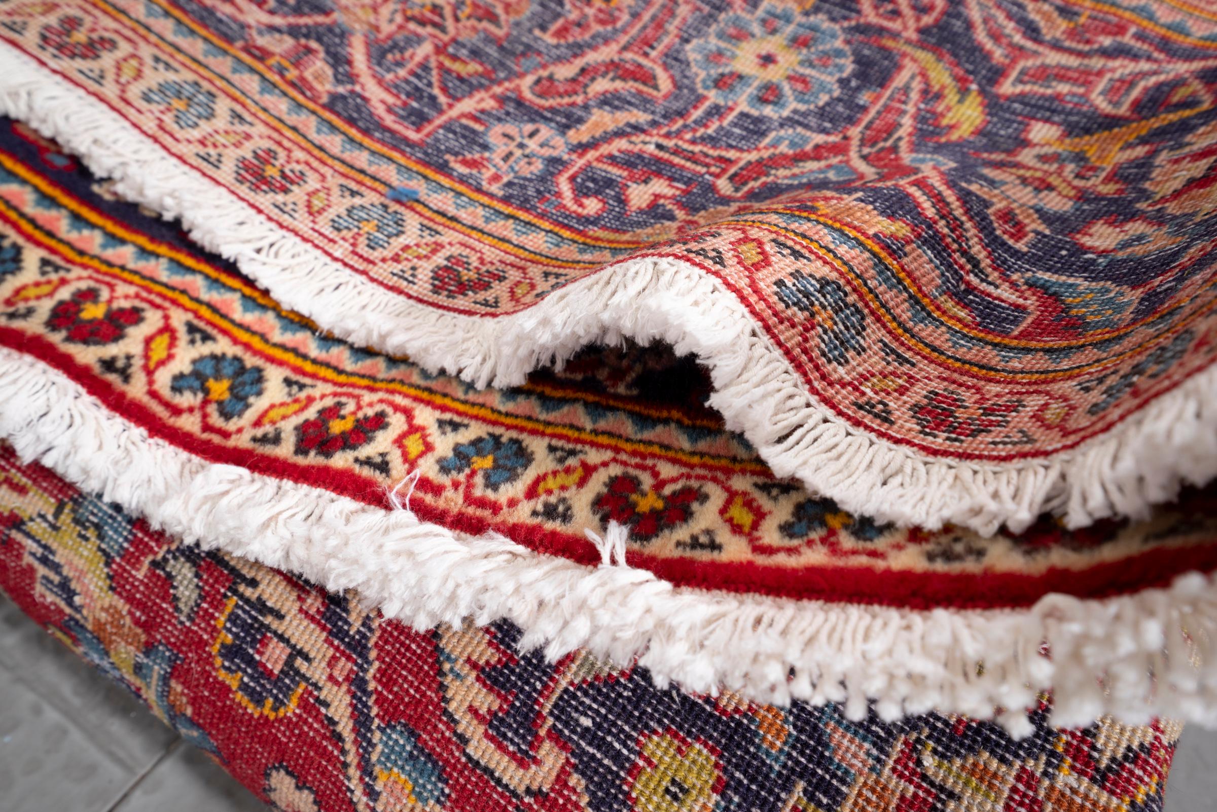 Vintage Ardakan Floral Lachak Toranj Persian Rug