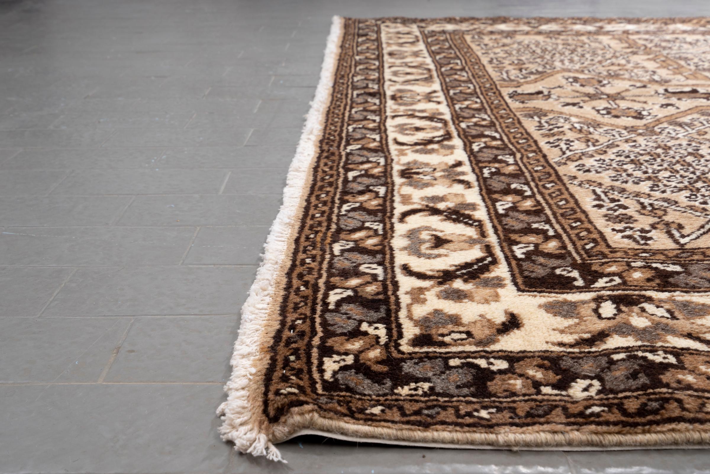 Vintage Bakhtiari Self dye Persian Rug