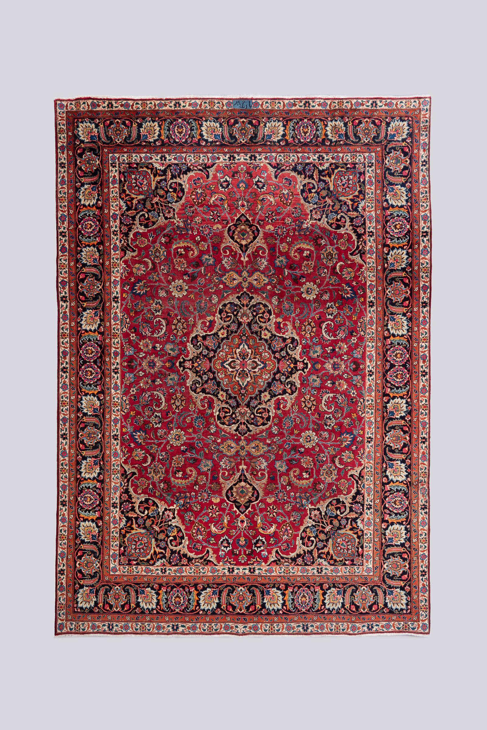 Mashhad Maroon Floral Lachak Toranj Carpet 350*250CM