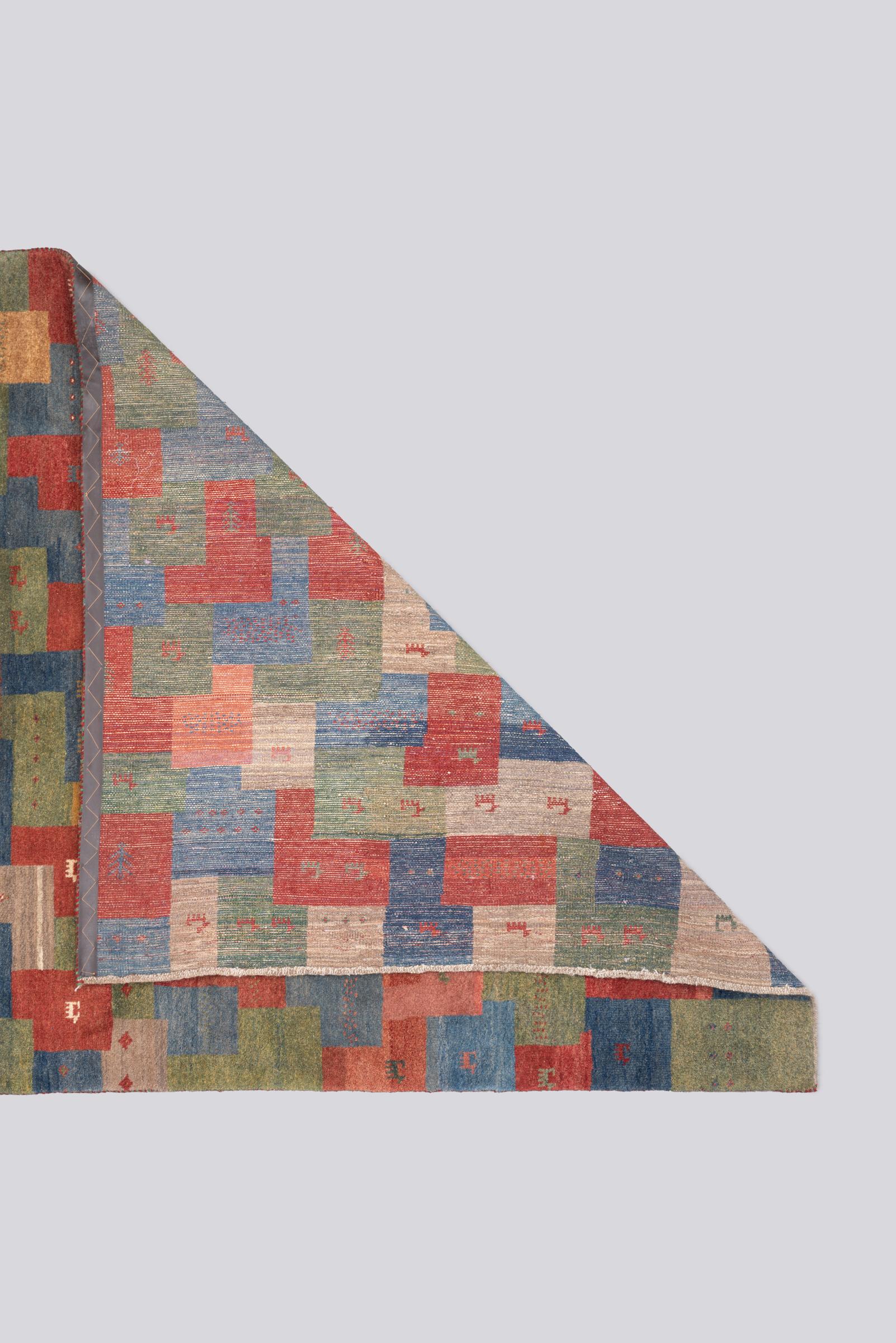 Contemporary Qashqai Fields Of Fars Persian Gabbeh Rug