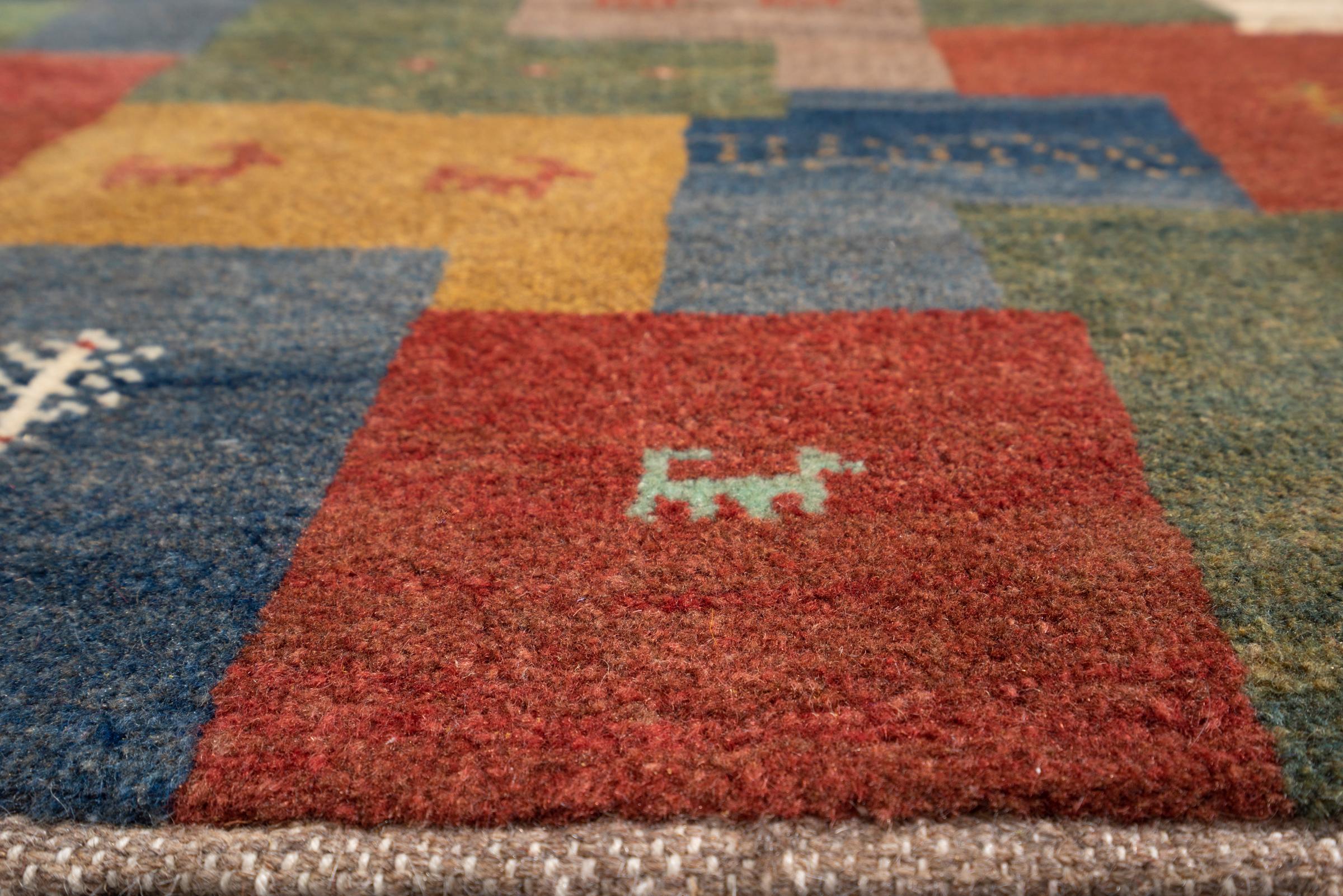 Contemporary Qashqai Fields Of Fars Persian Gabbeh Rug