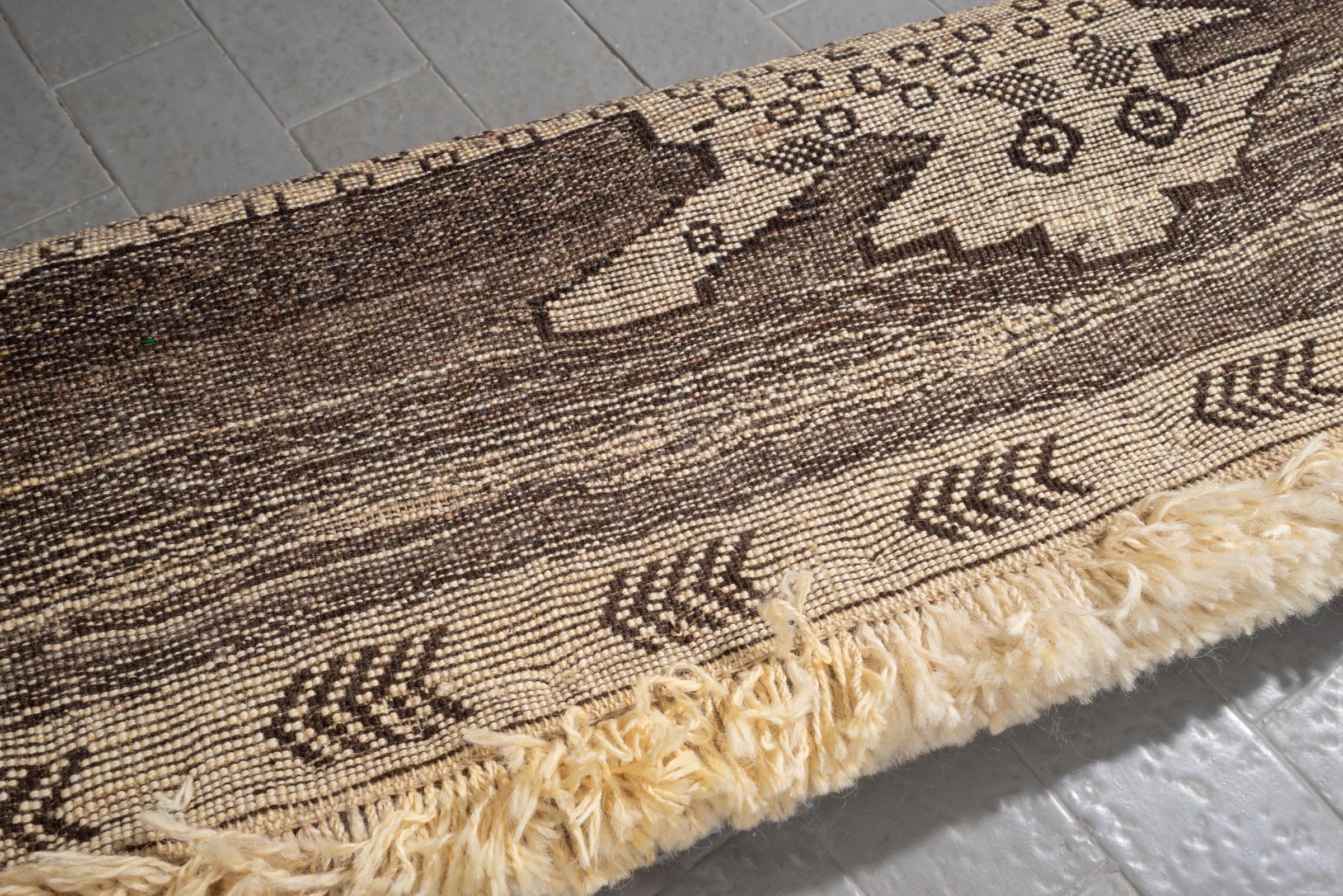 New Weave Qashqai Stone Lion (Shir Sangi) Persian Gabbeh Rug