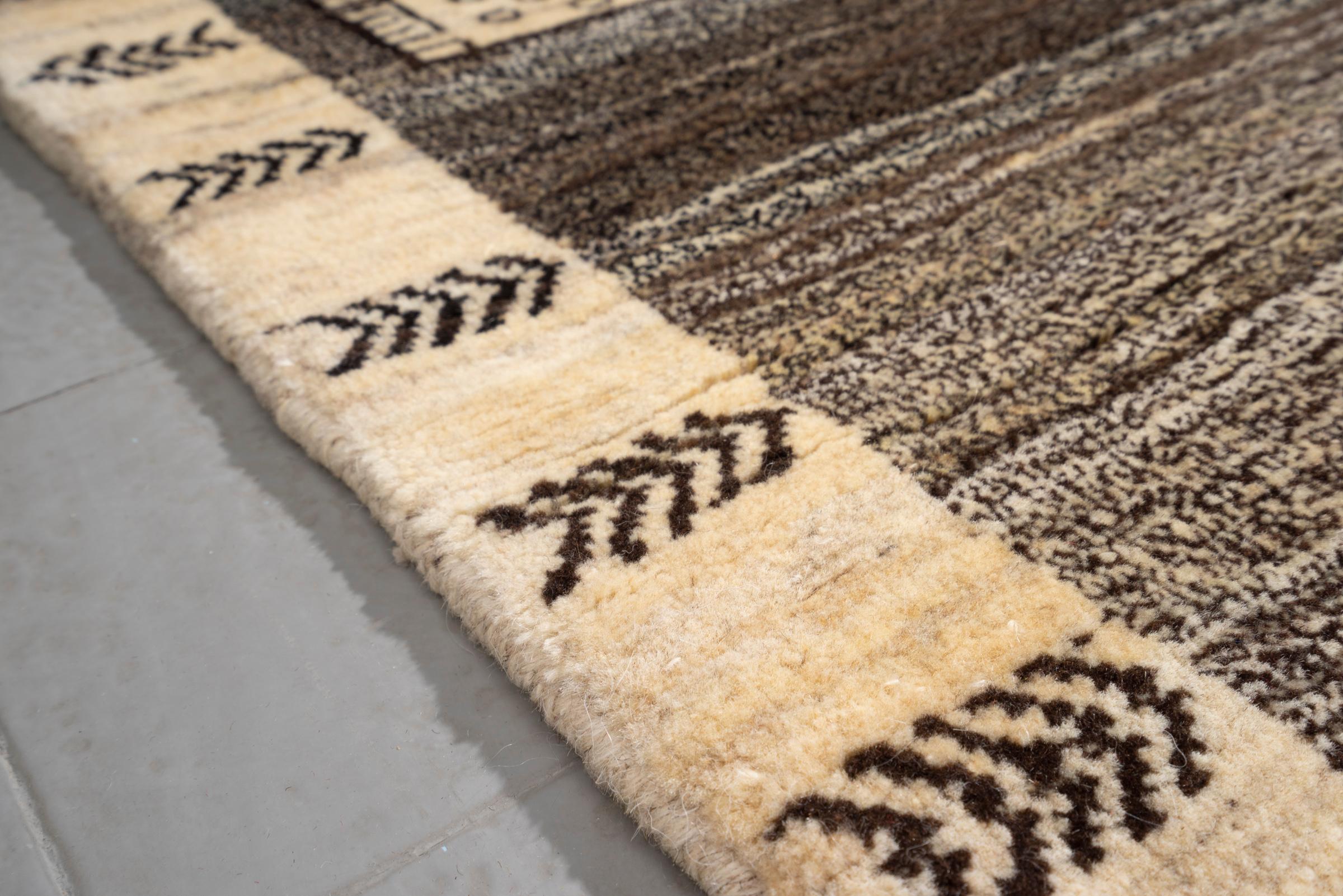 New Weave Qashqai Stone Lion (Shir Sangi) Persian Gabbeh Rug