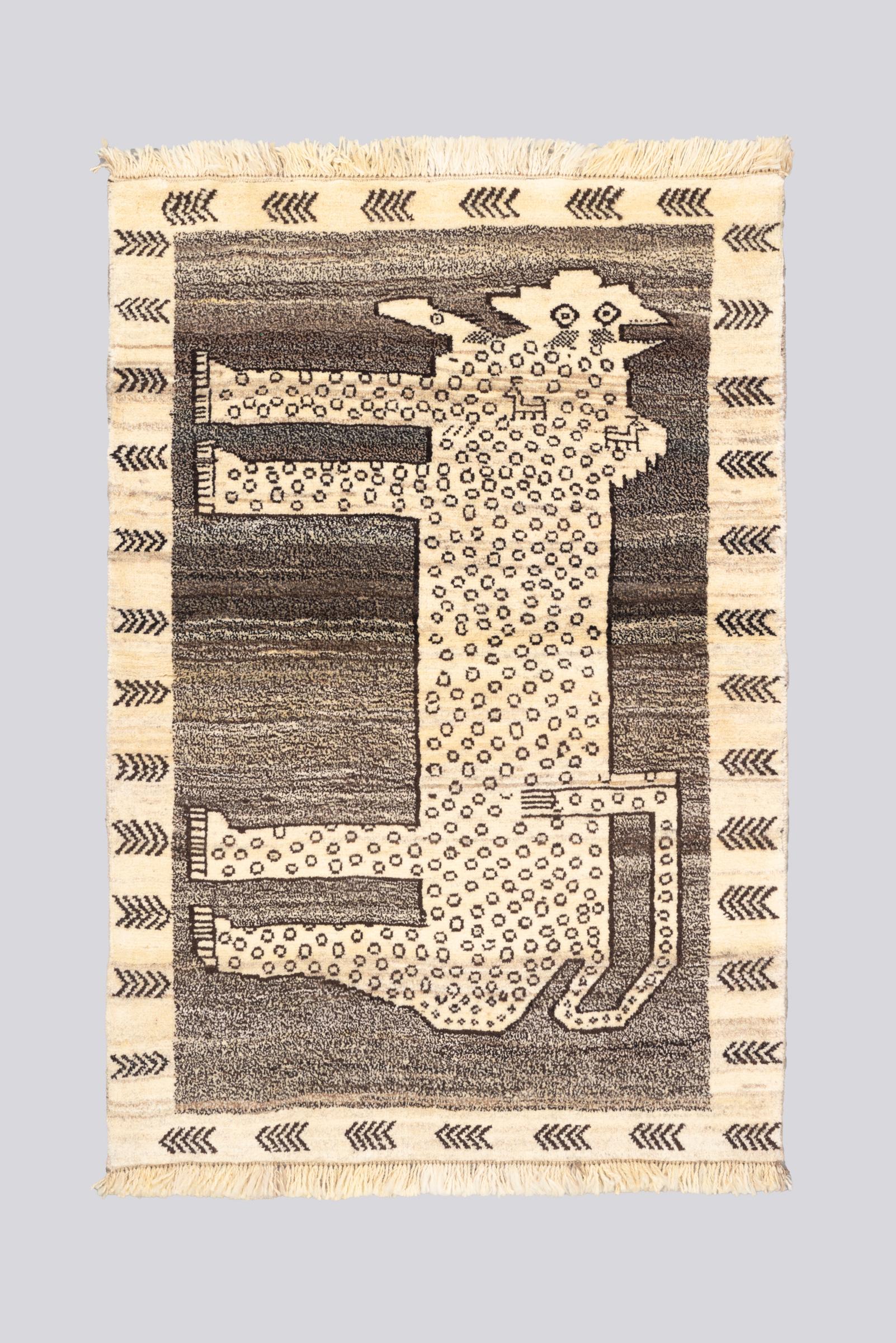 New Weave Qashqai Stone Lion (Shir Sangi) Gabbeh 1.47SQM