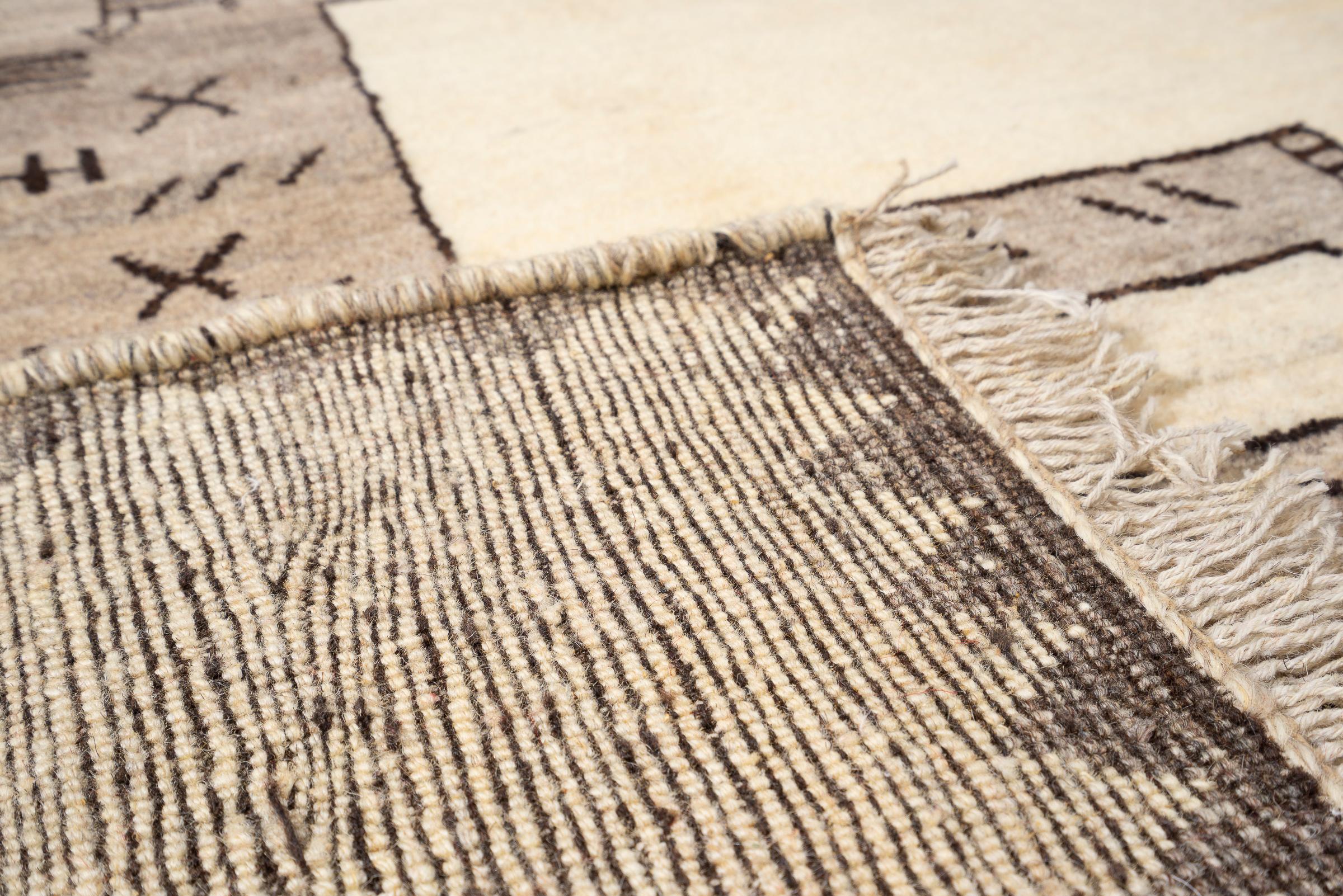 New Weave Qashqai Stone Lion (Shir Sangi Persian Gabbeh Rug 2