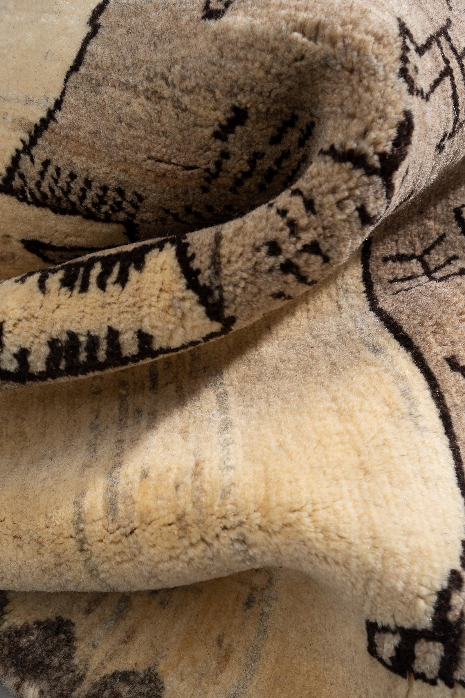 New Weave Qashqai Stone Lion (Shir Sangi Persian Gabbeh Rug 2