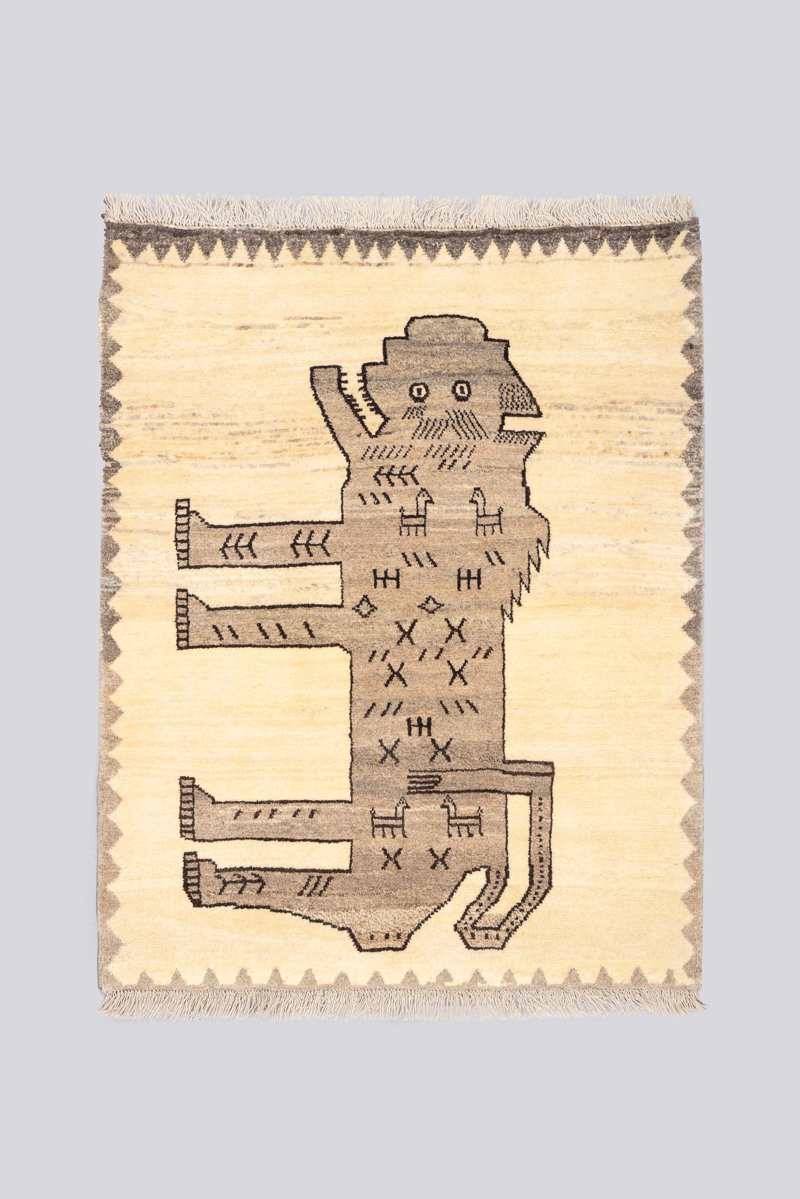 New Weave Qashqai Stone Lion (Shir Sangi Gabbeh 2 1.42SQM