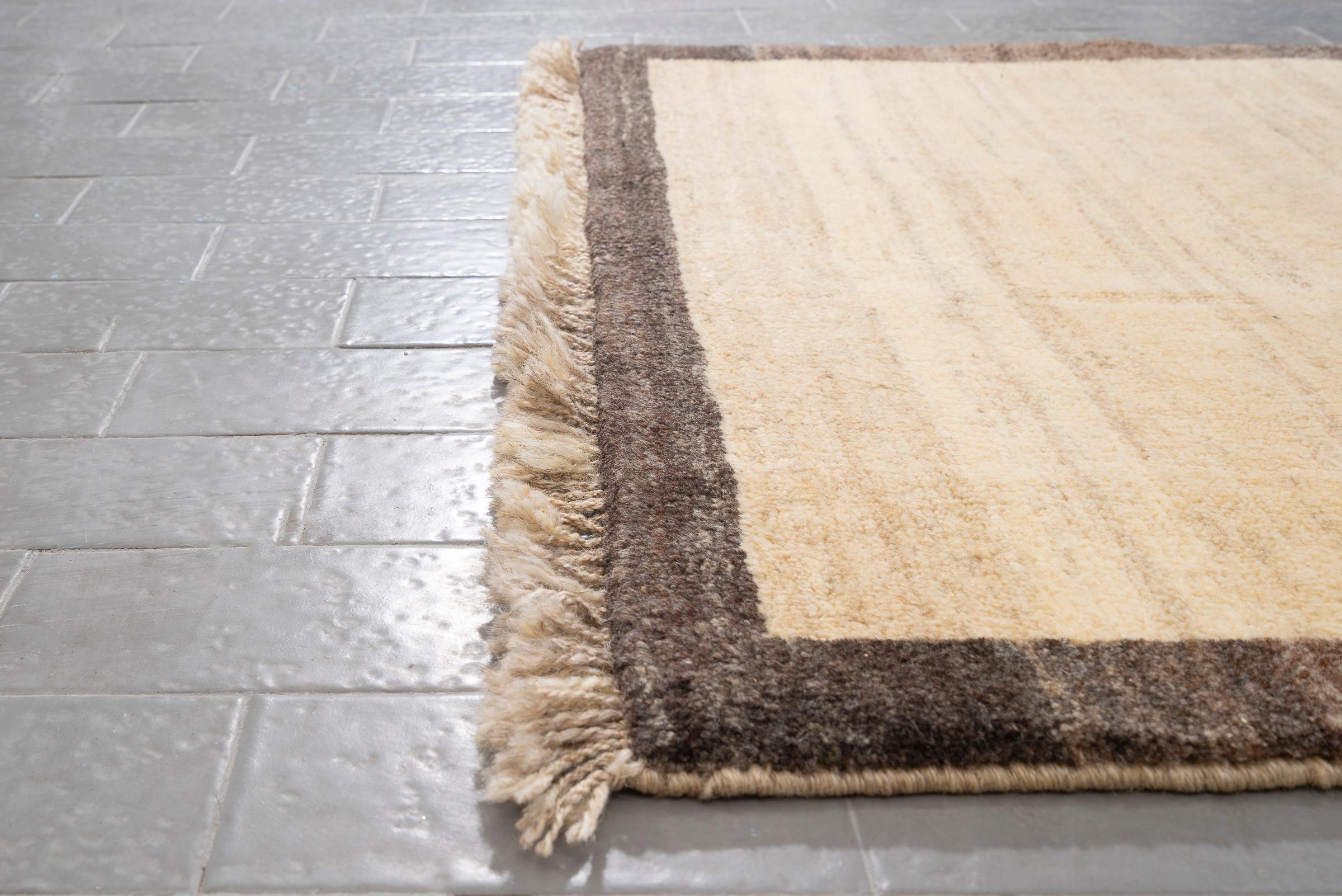 Vintage Qashqai Raad Selfdye Persian Gabbeh Rug