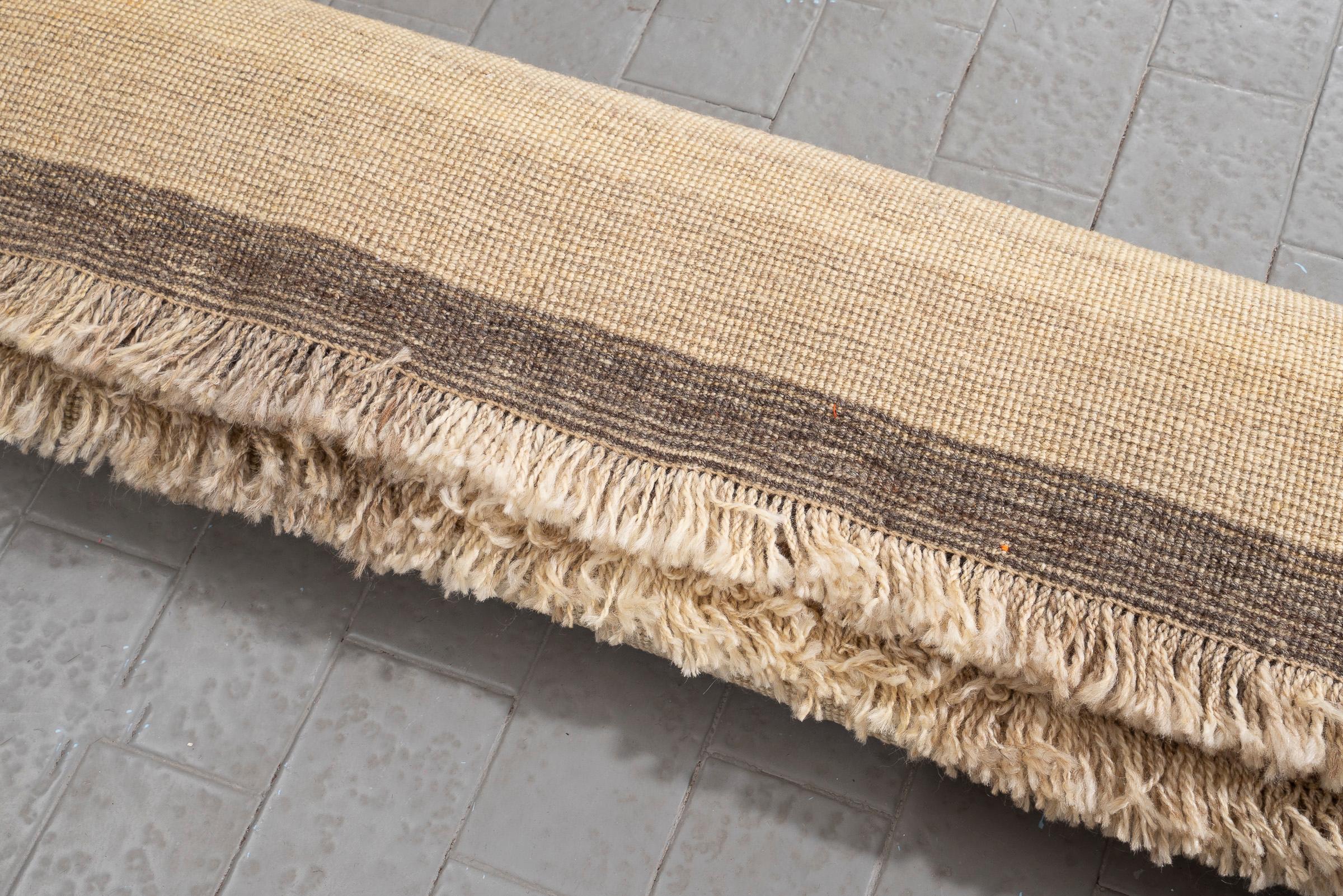Vintage Qashqai Raad Selfdye Persian Gabbeh Rug
