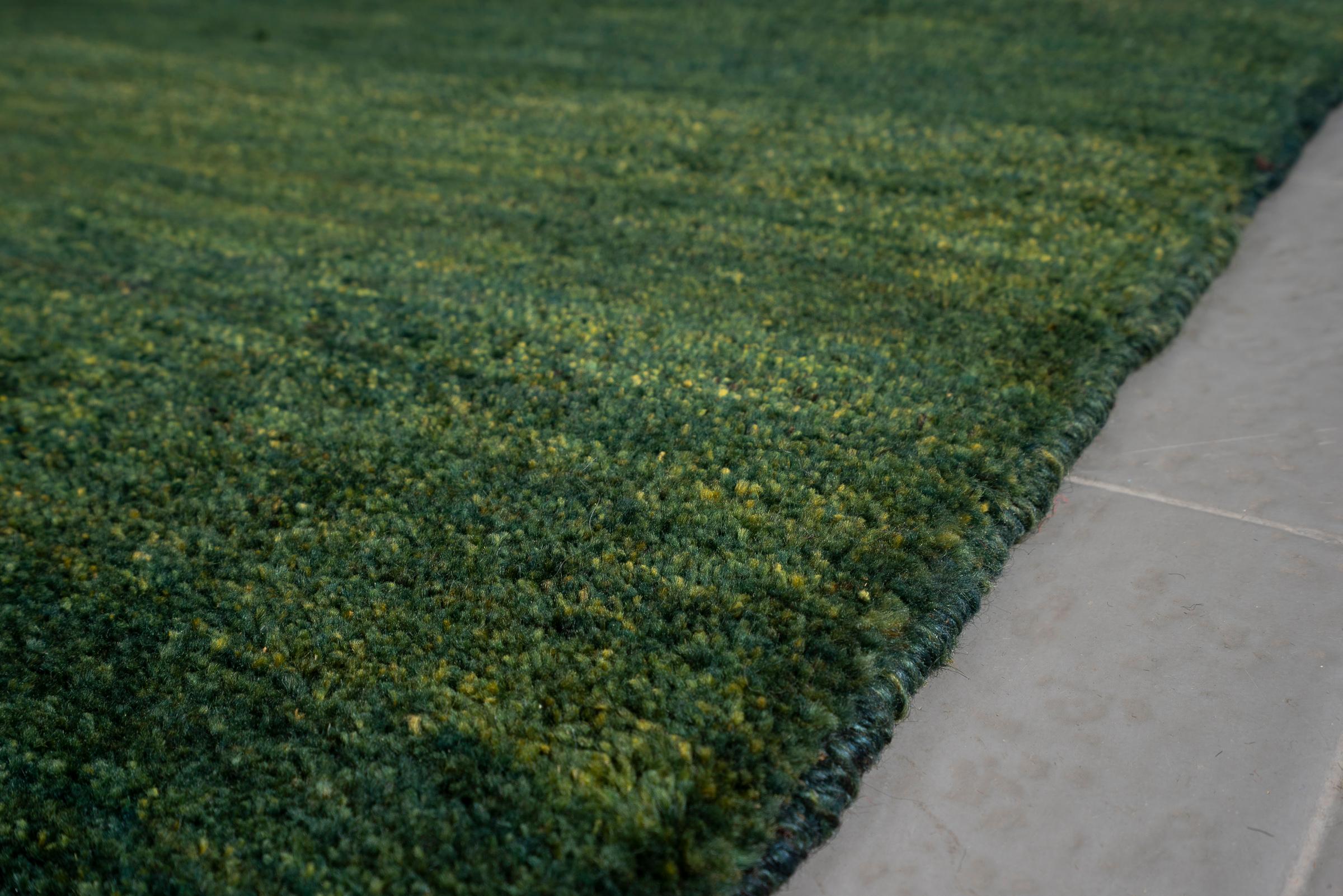 New Weave Qashqai Lori plain Green Persian Rug