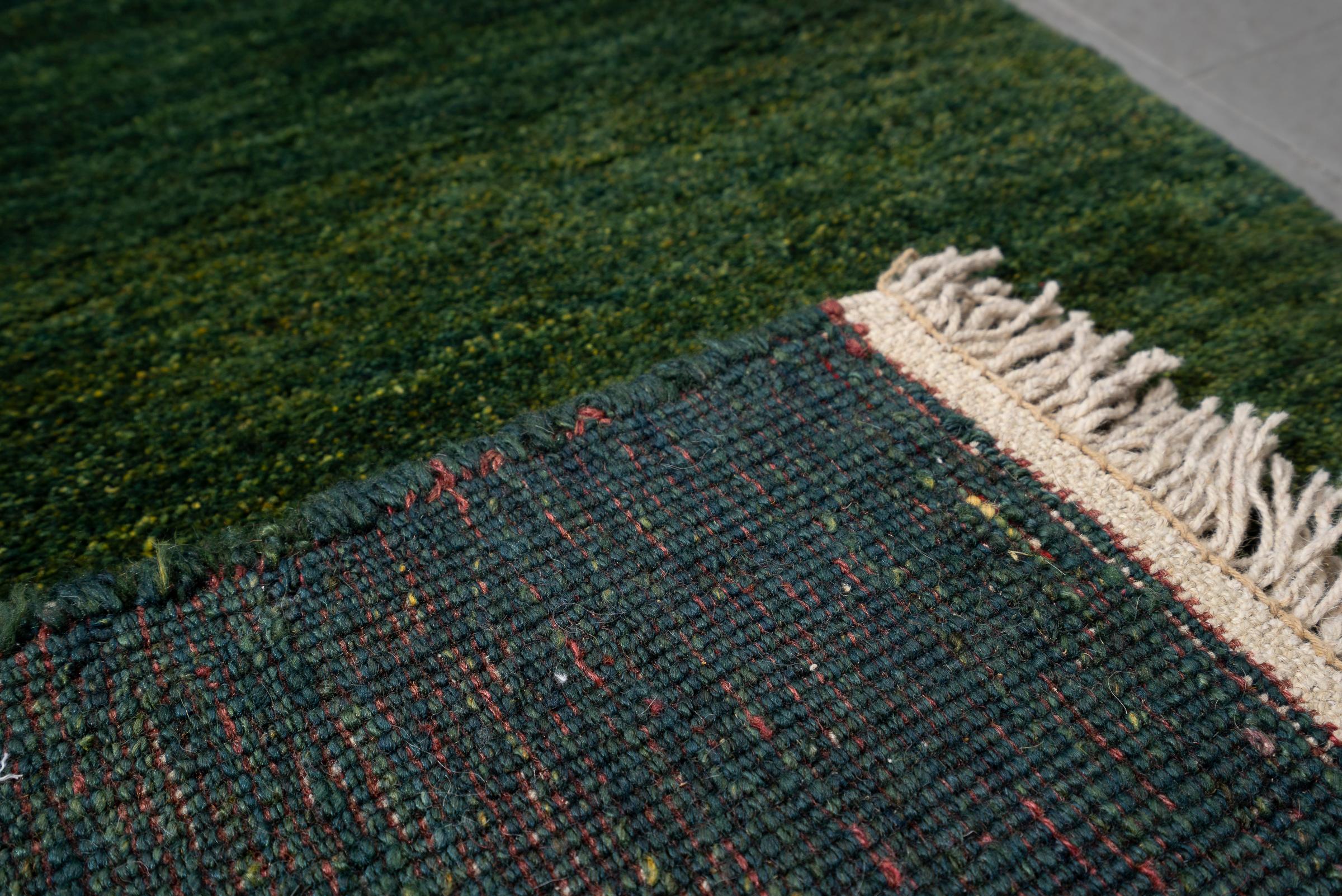 New Weave Qashqai Lori plain Green Persian Rug