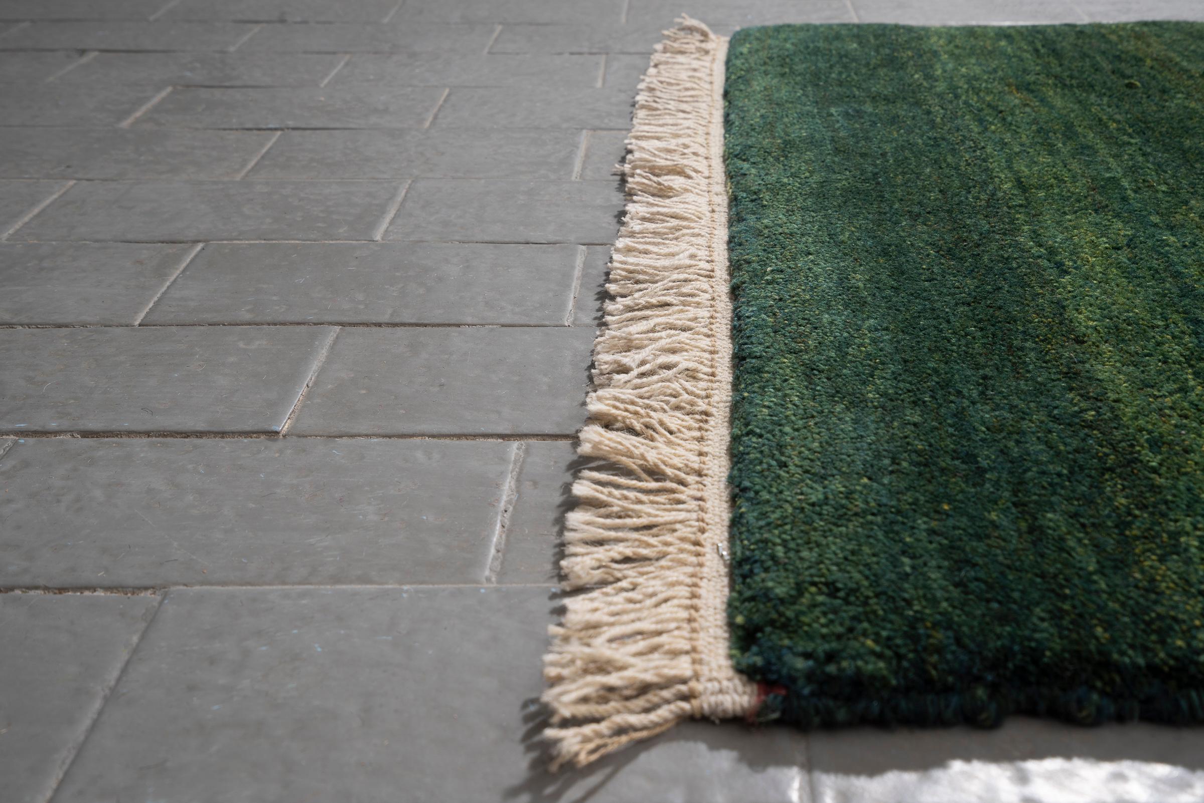 New Weave Qashqai Lori plain Green Persian Rug