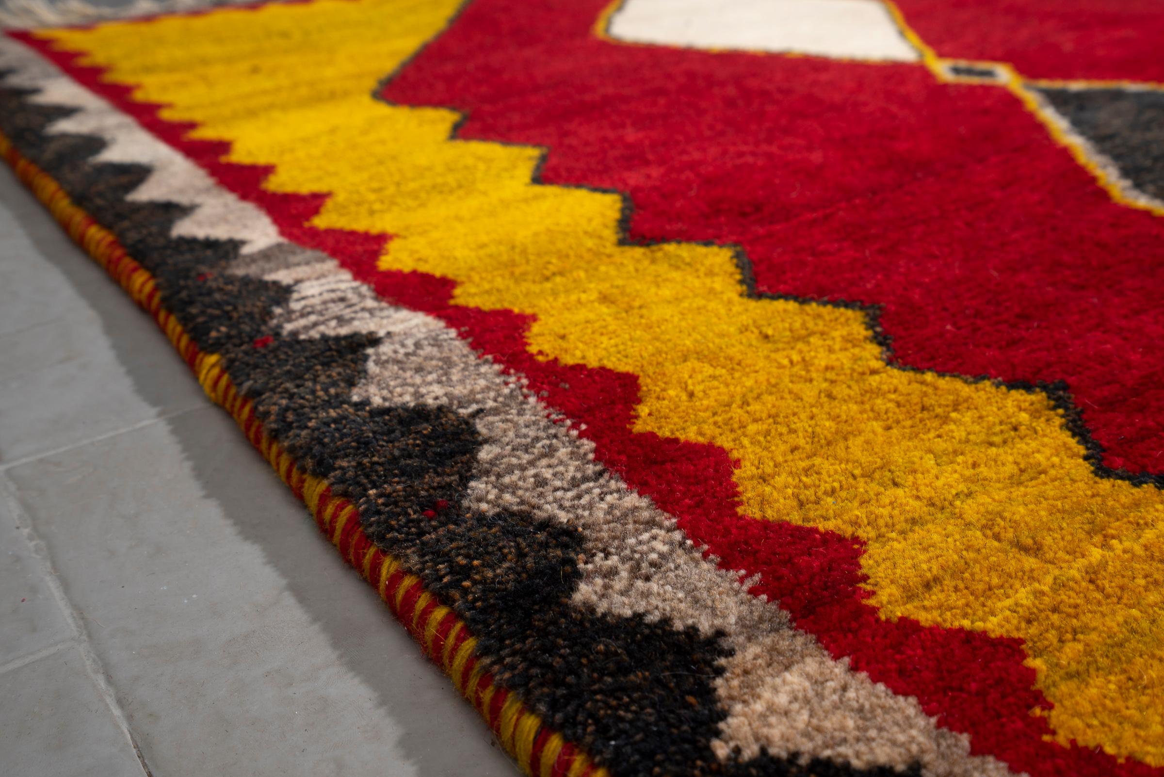 New Weave Qashqai Labmanloo Yellow Persian Gabbeh Rug