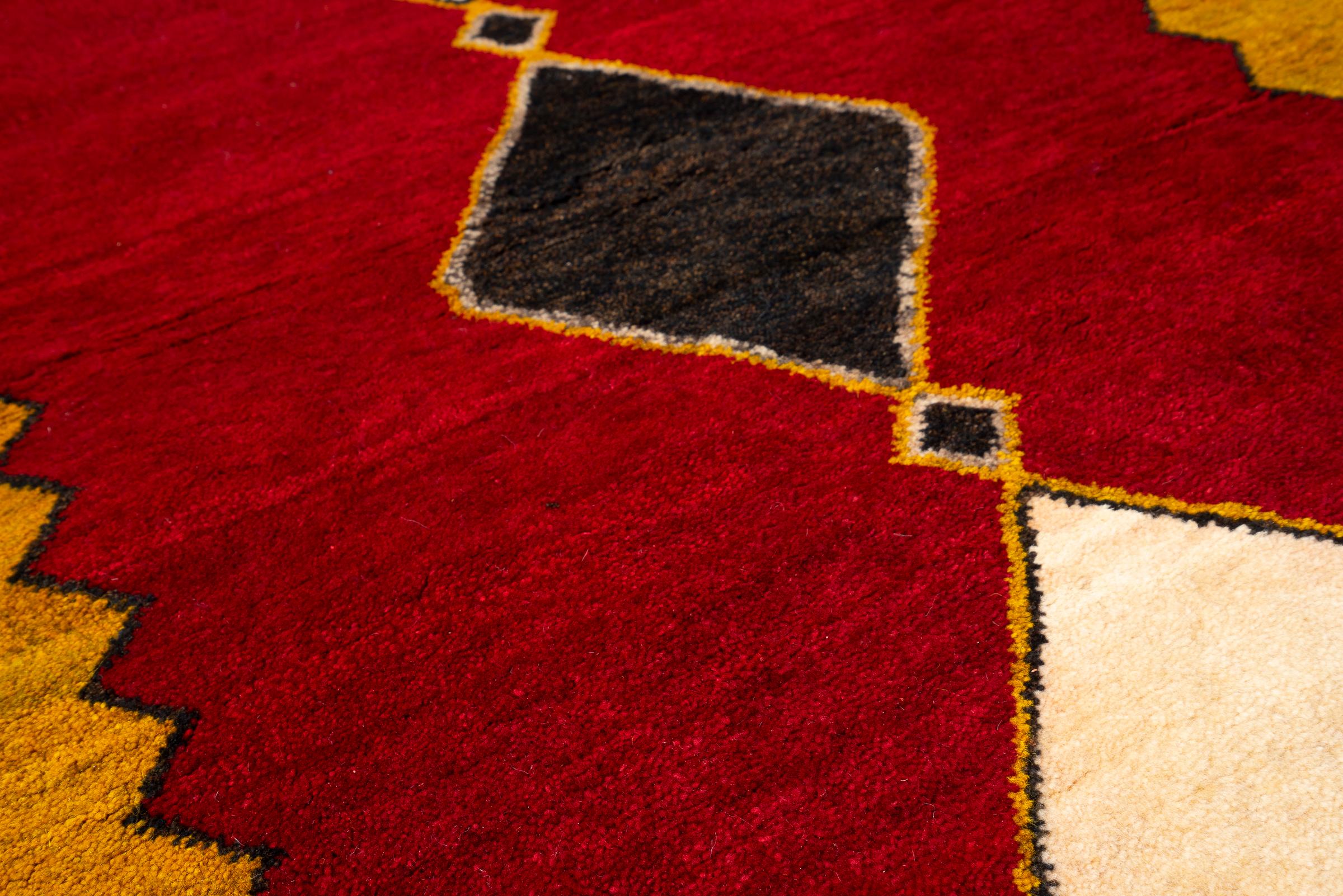 New Weave Qashqai Labmanloo Yellow Persian Gabbeh Rug