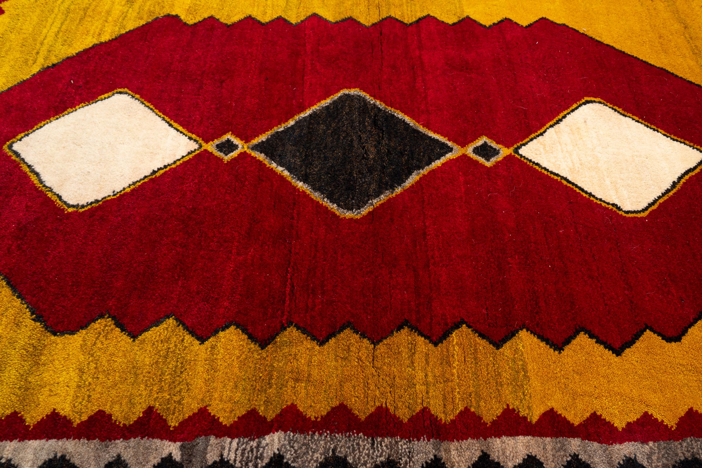 New Weave Qashqai Labmanloo Yellow Persian Gabbeh Rug