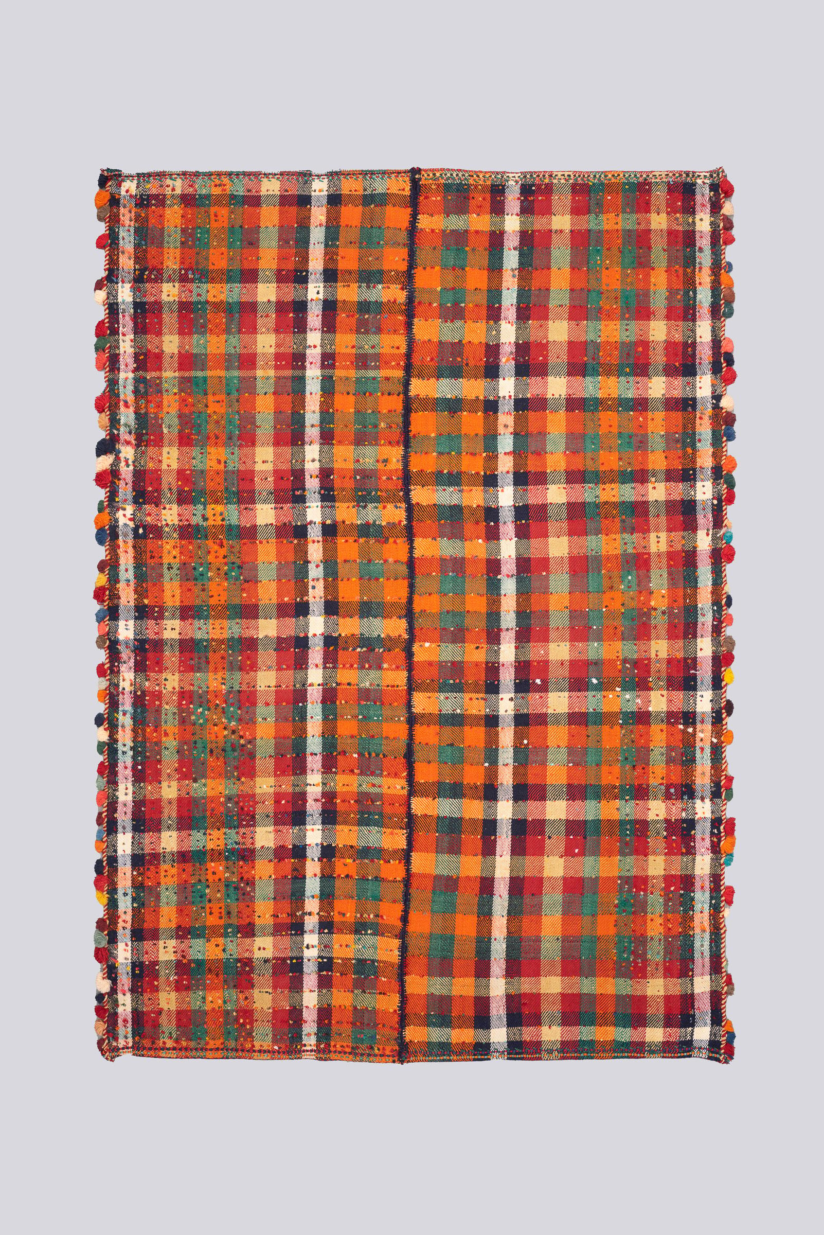 Semi Antique Qashqai Checkered Jajim 2.5 SQM