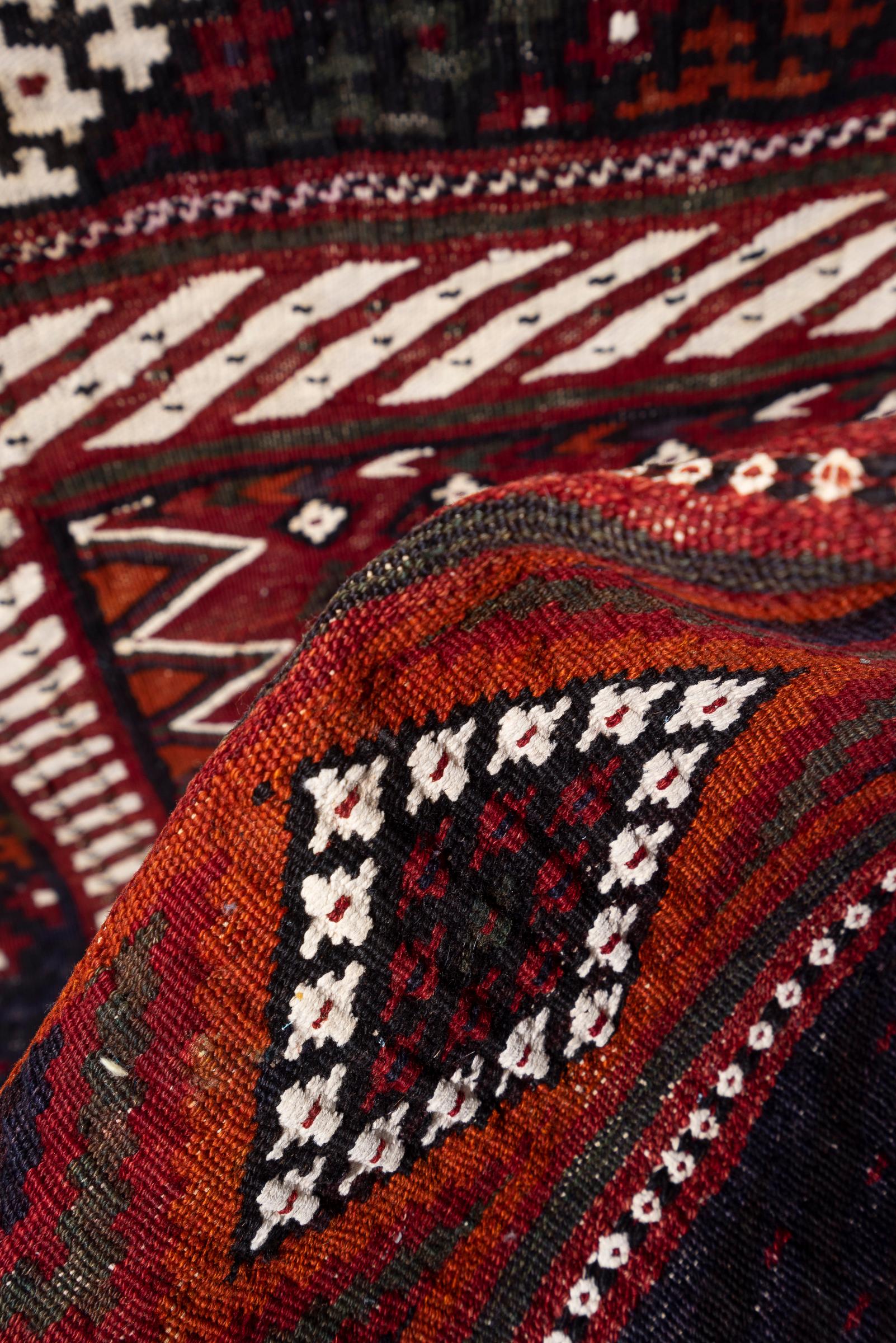 Vintage Rare Fine Bakhtiari Olad Persian Kilim Rug