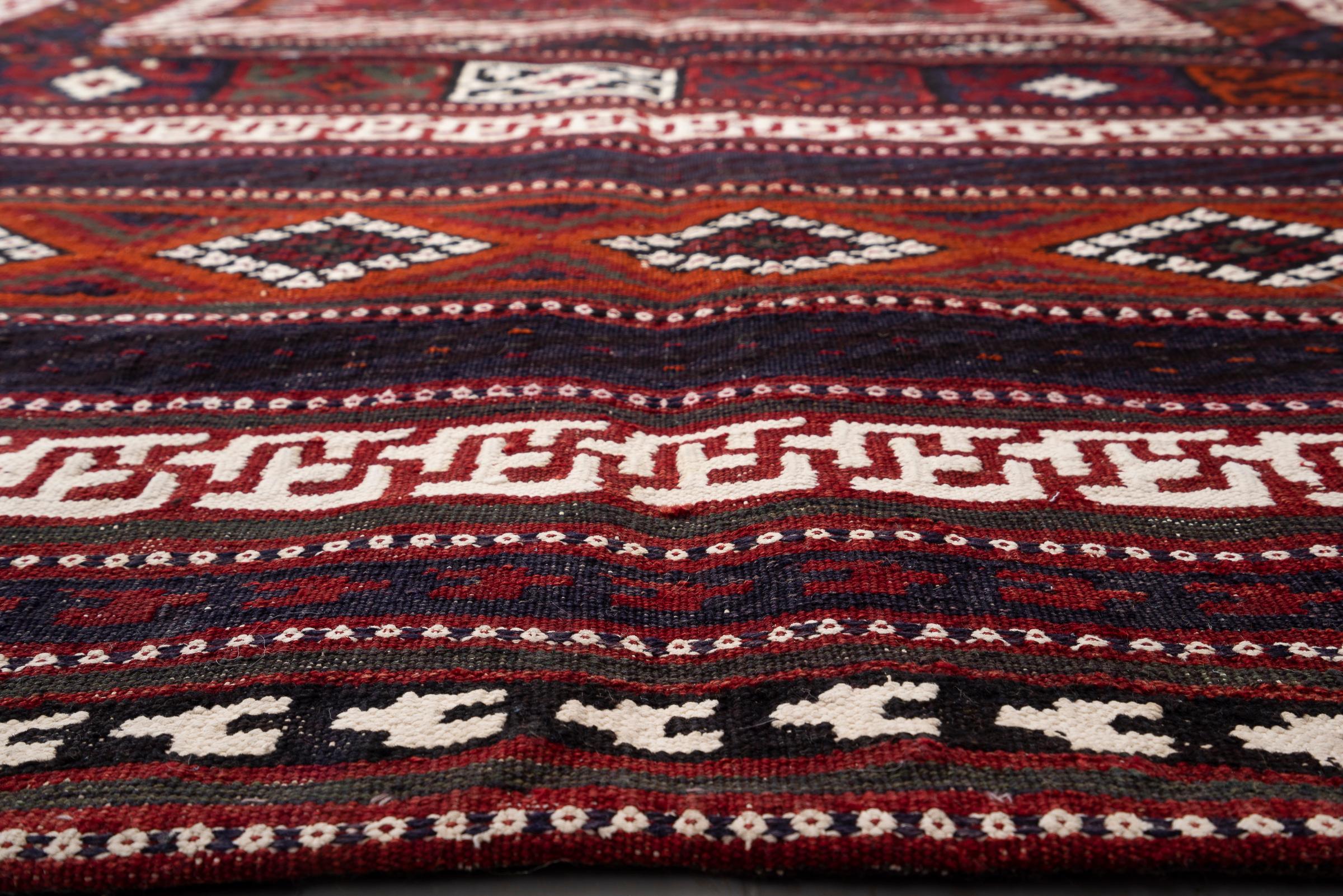 Vintage Rare Fine Bakhtiari Olad Persian Kilim Rug