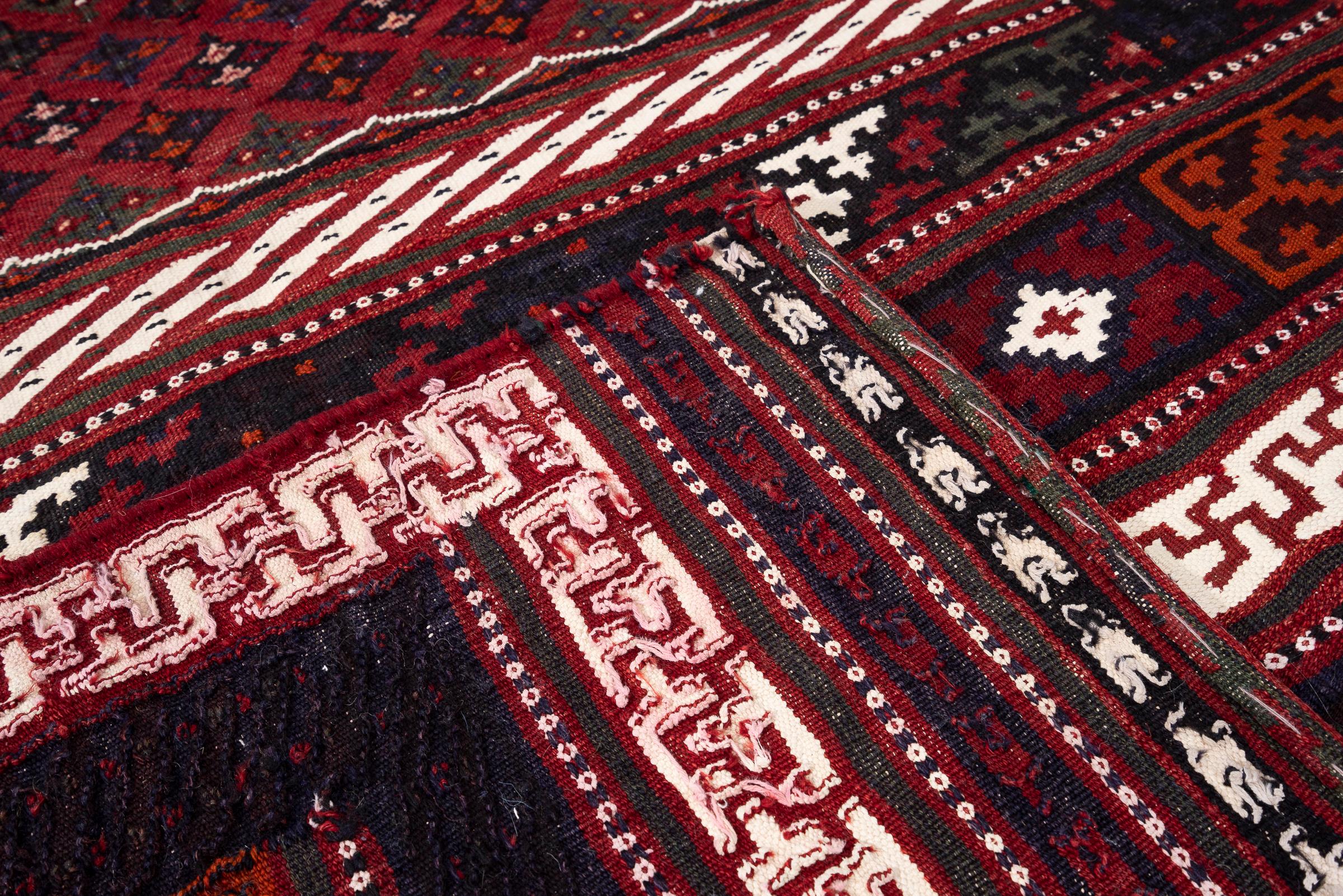 Vintage Rare Fine Bakhtiari Olad Persian Kilim Rug