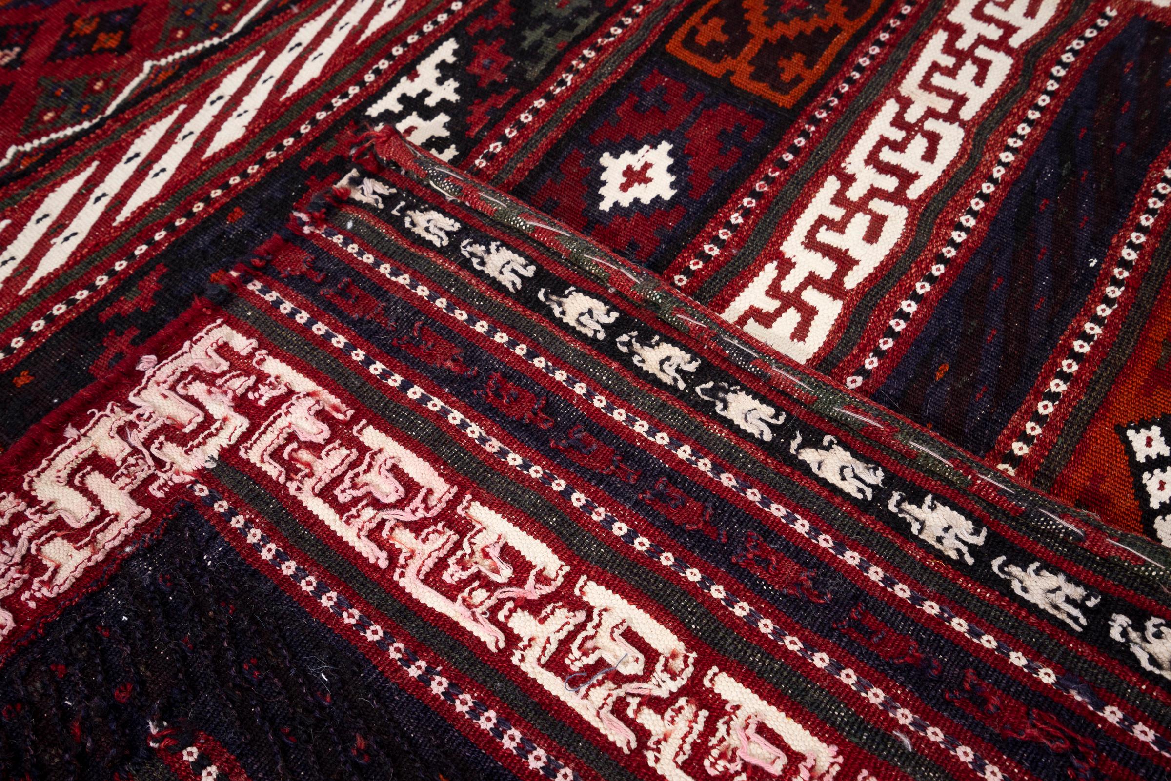 Vintage Rare Fine Bakhtiari Olad Persian Kilim Rug