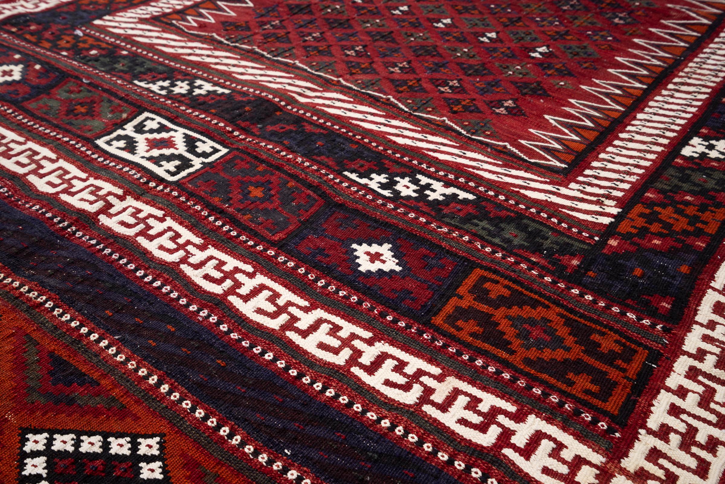 Vintage Rare Fine Bakhtiari Olad Persian Kilim Rug