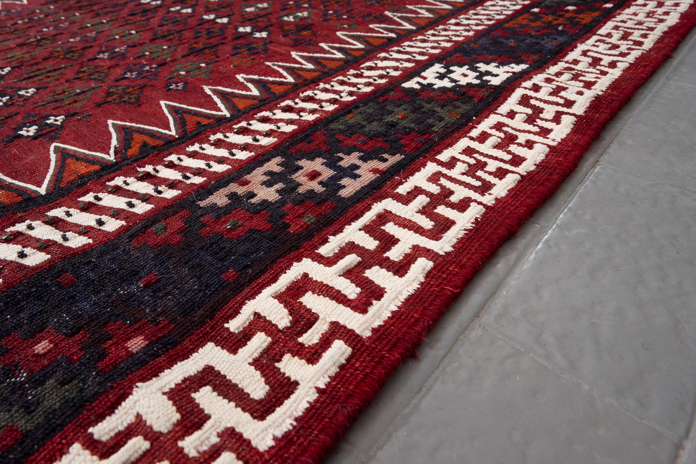 Vintage Rare Fine Bakhtiari Olad Persian Kilim Rug