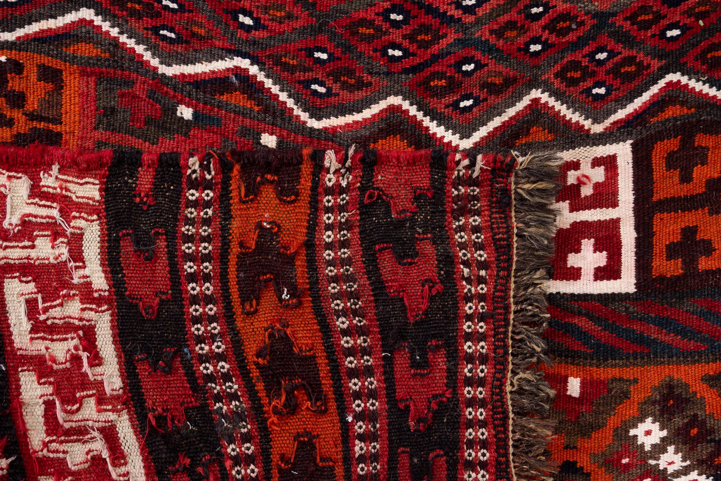 Vintage Rare Fine Bakhtiari Olad Persian Kilim Rug