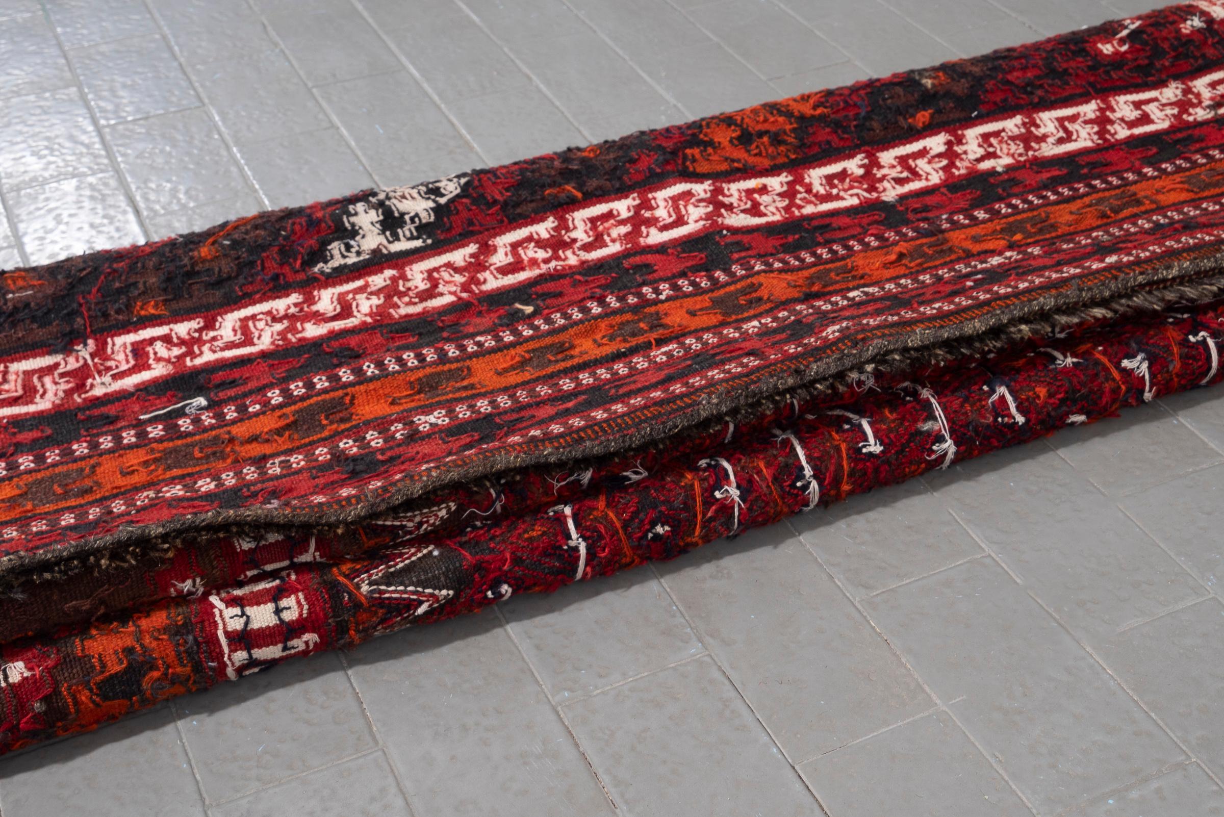 Vintage Rare Fine Bakhtiari Olad Persian Kilim Rug