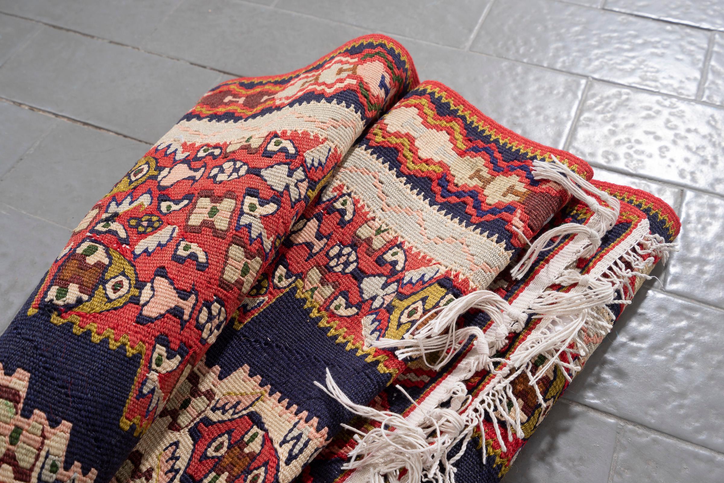 Vintage Sanneh Fine Persian Kilim Runner
