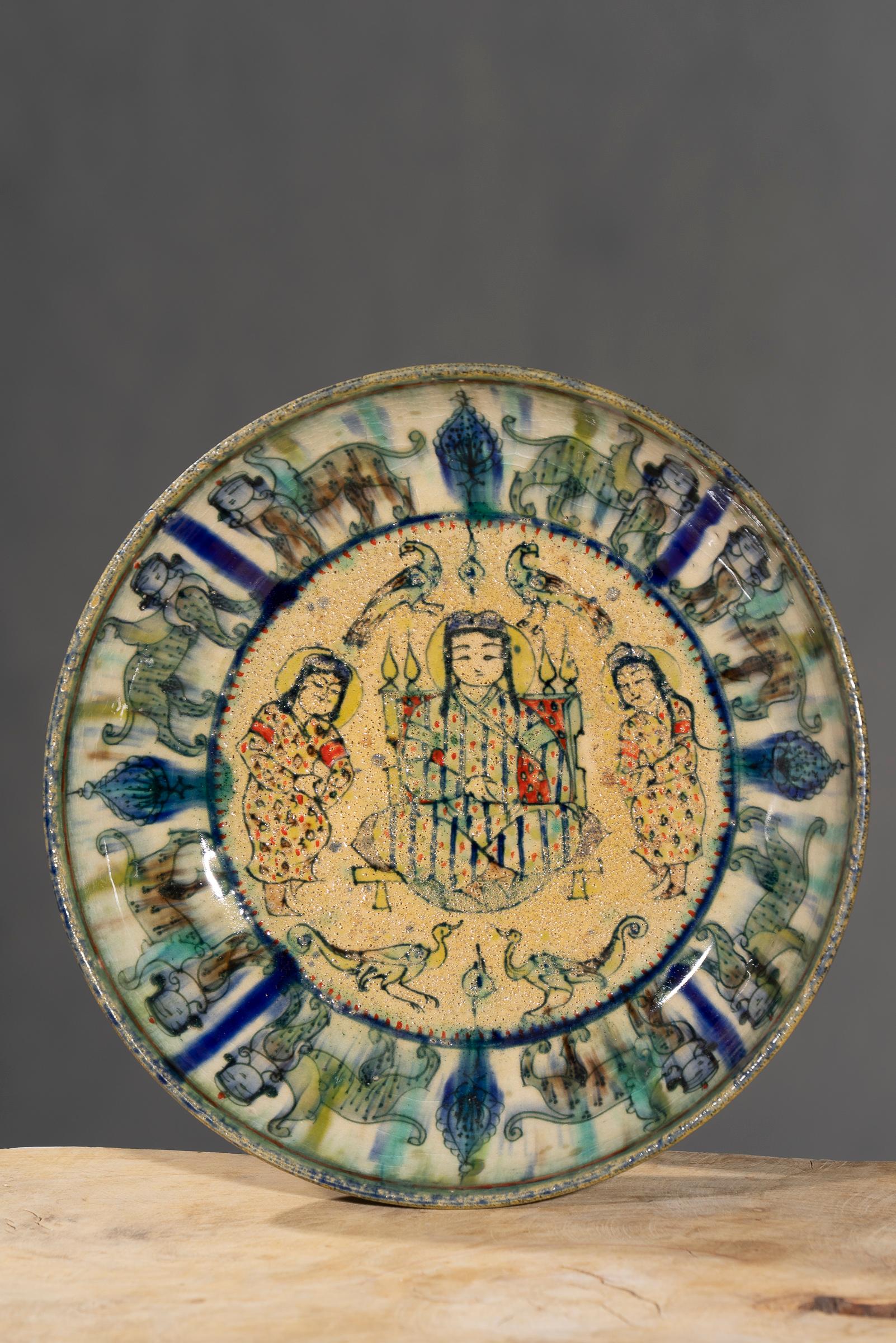 Nishapur Ceramics Hand Painted Over Cooked Bowl