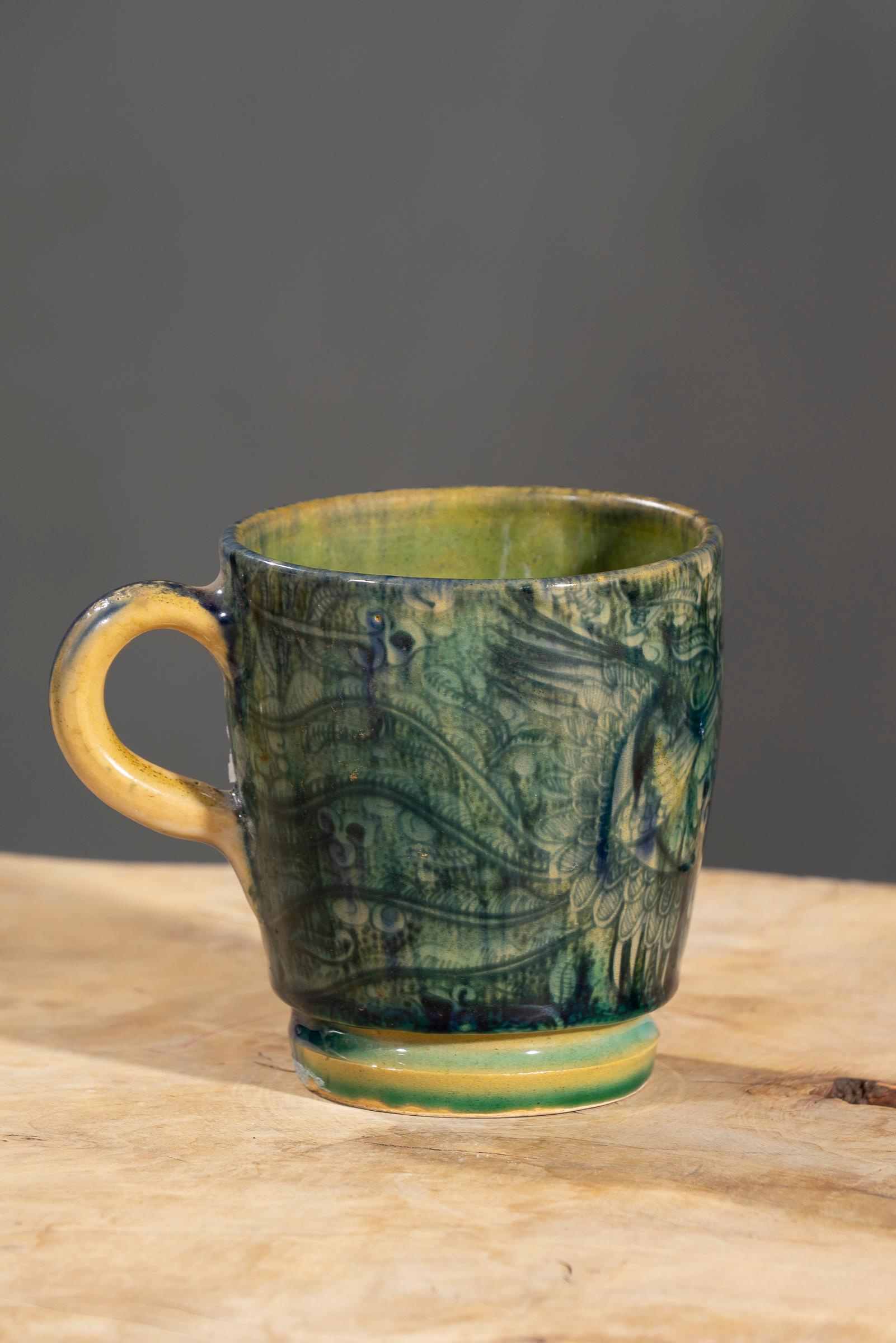 Nishapur Ceramics Hand painted Handled Large Mug